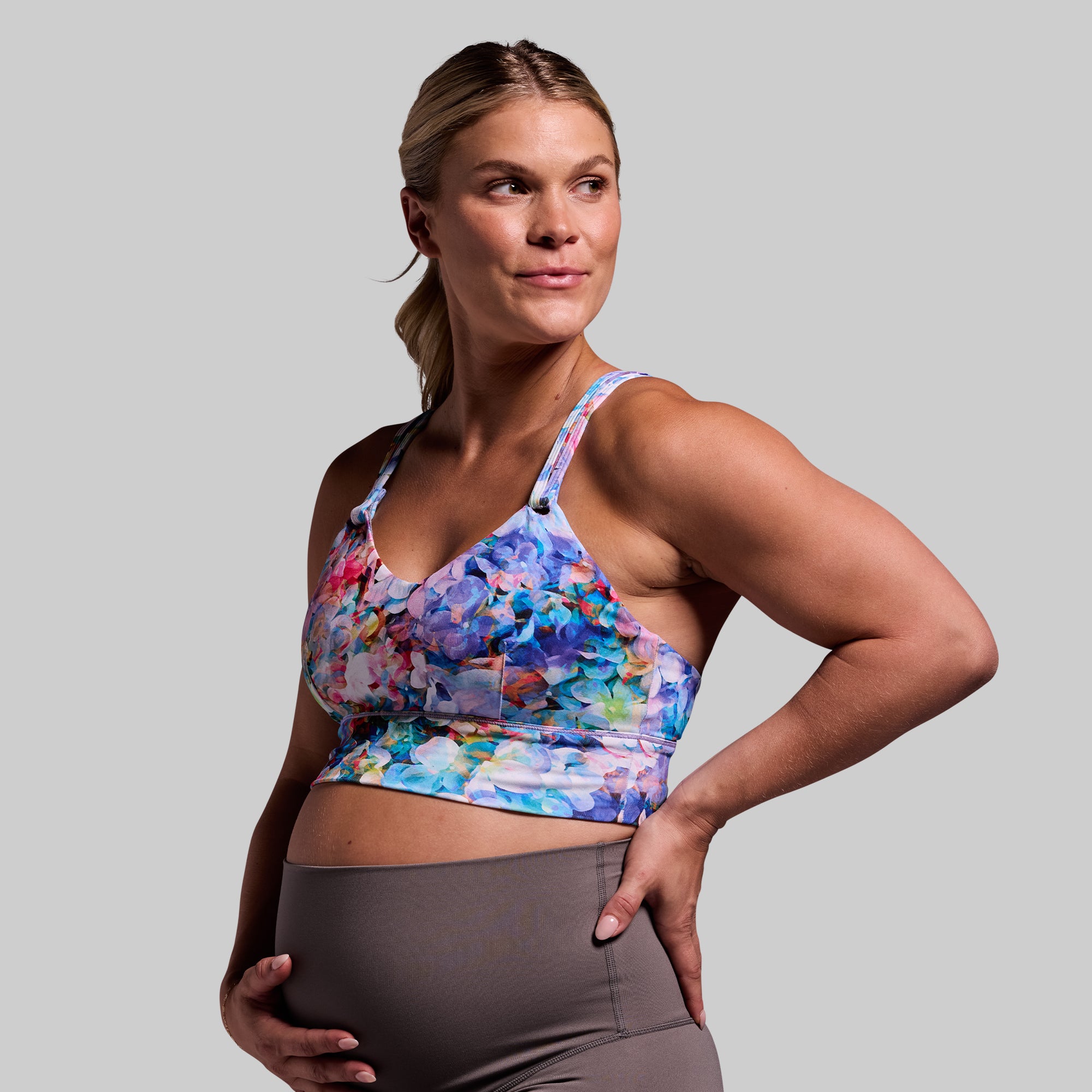 Milk and Muscles Nursing Sports Bra (Floral Refresh) - Image 5