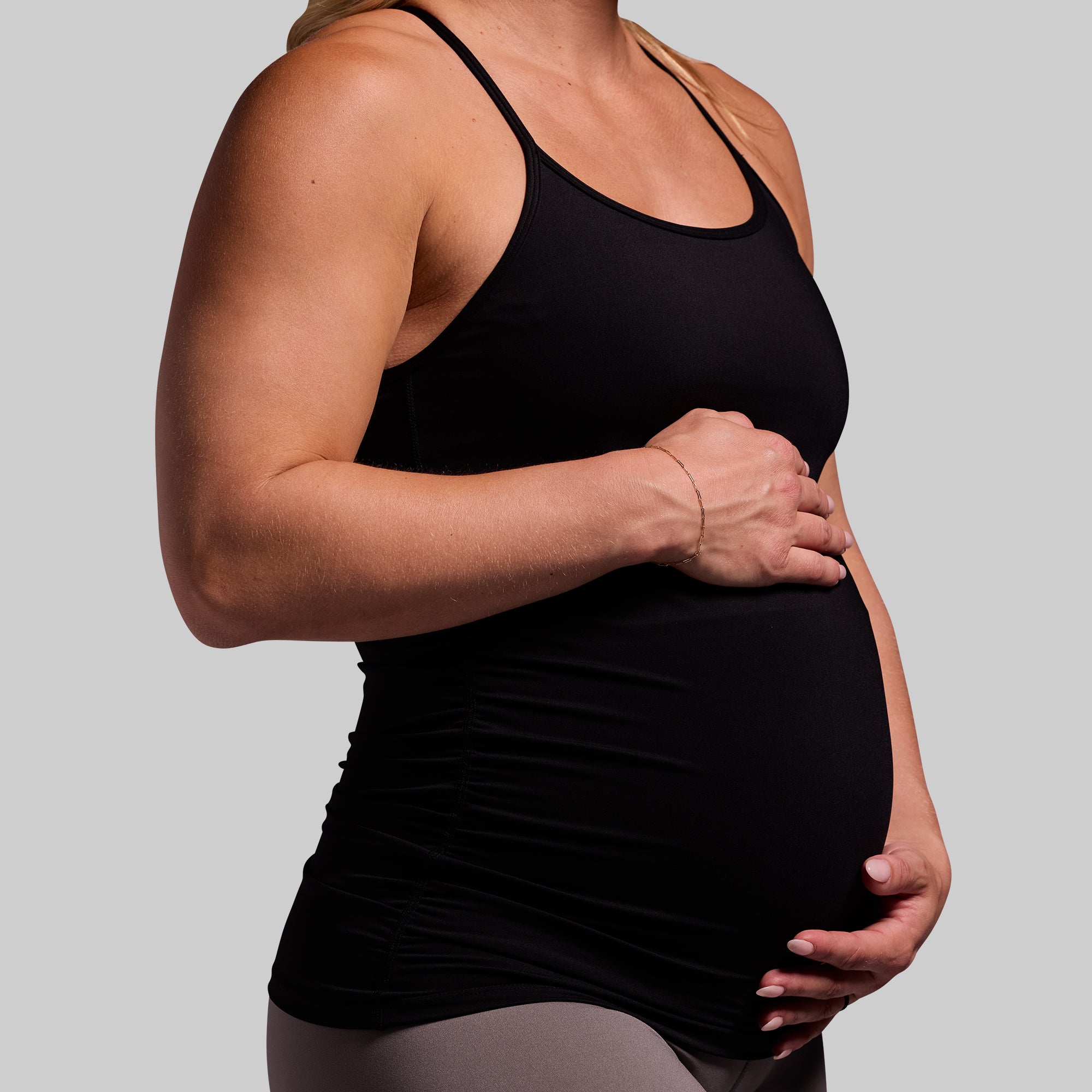 Maternity Drop Shot Tank (Black) - Image 3