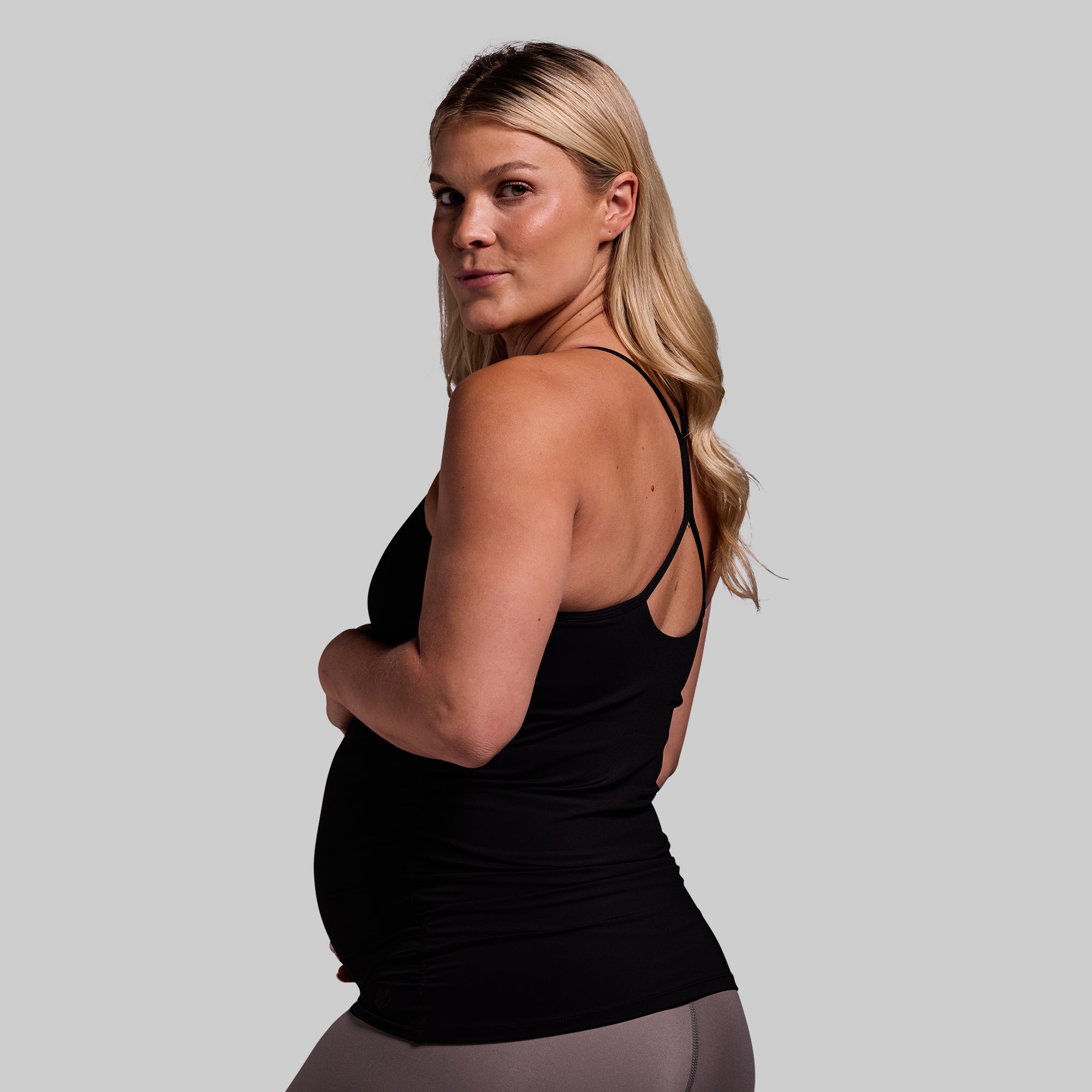 Maternity Drop Shot Tank (Black) - Image 6