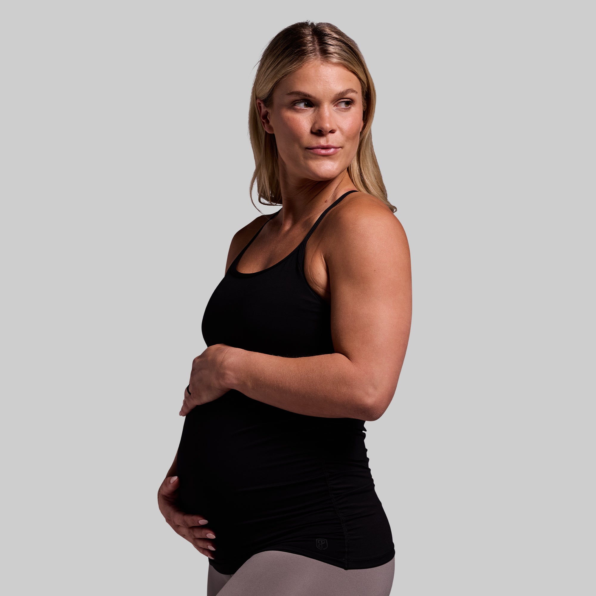 Maternity Drop Shot Tank (Black) - Image 5