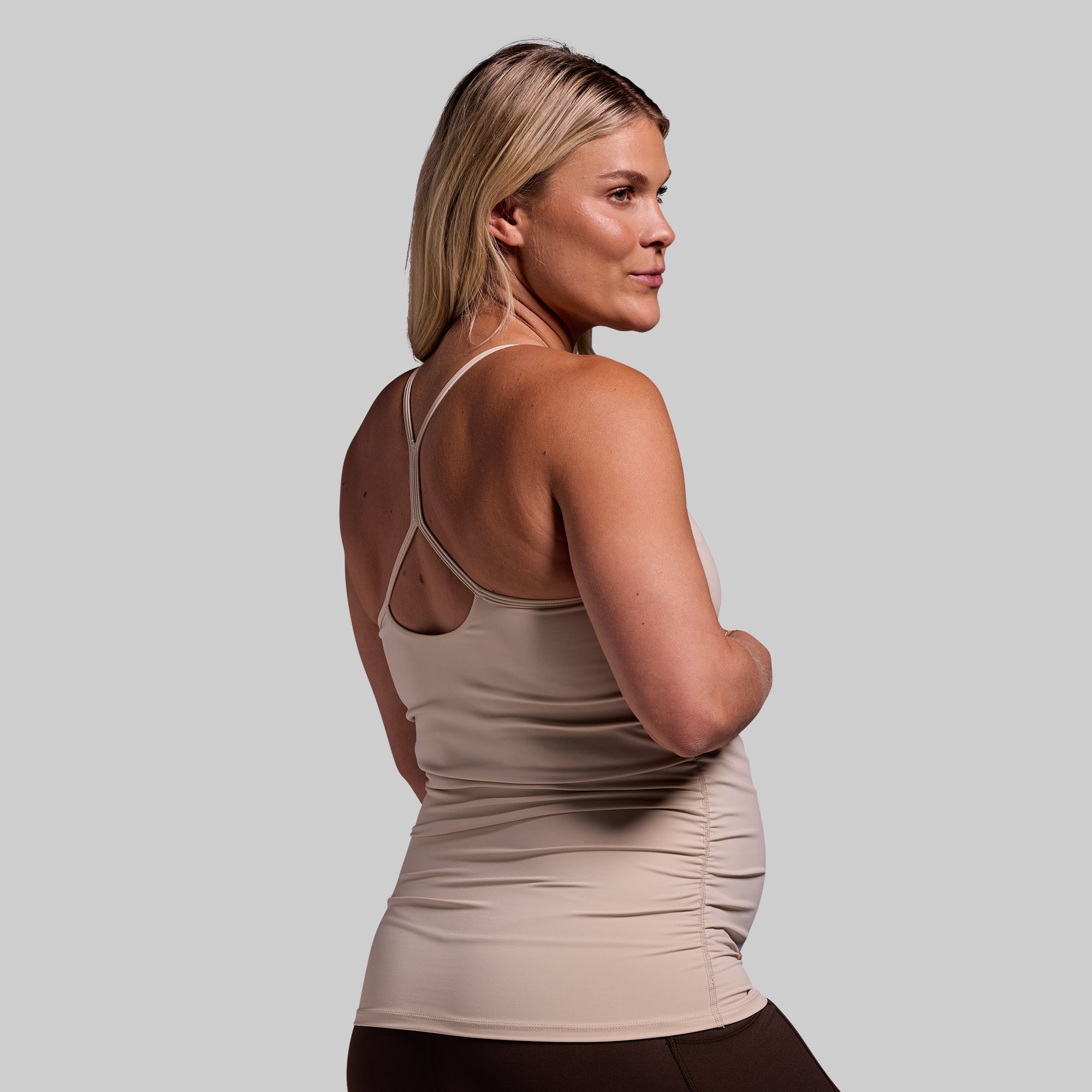 Maternity Drop Shot Tank (Oatmeal) - Image 6
