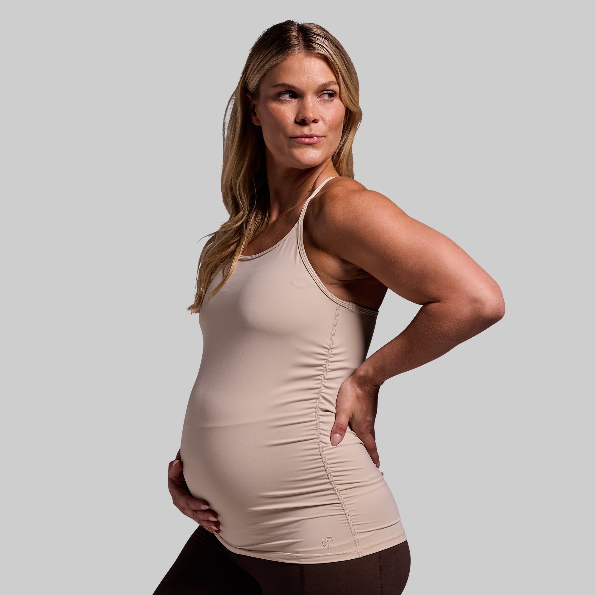 Maternity Drop Shot Tank (Oatmeal) - Image 5