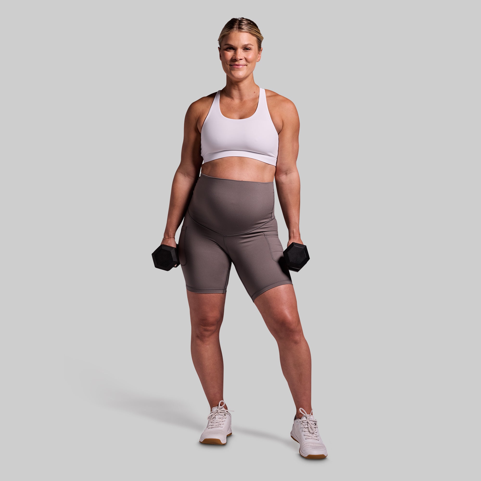Maternity Biker Short (Grey) - Image 8