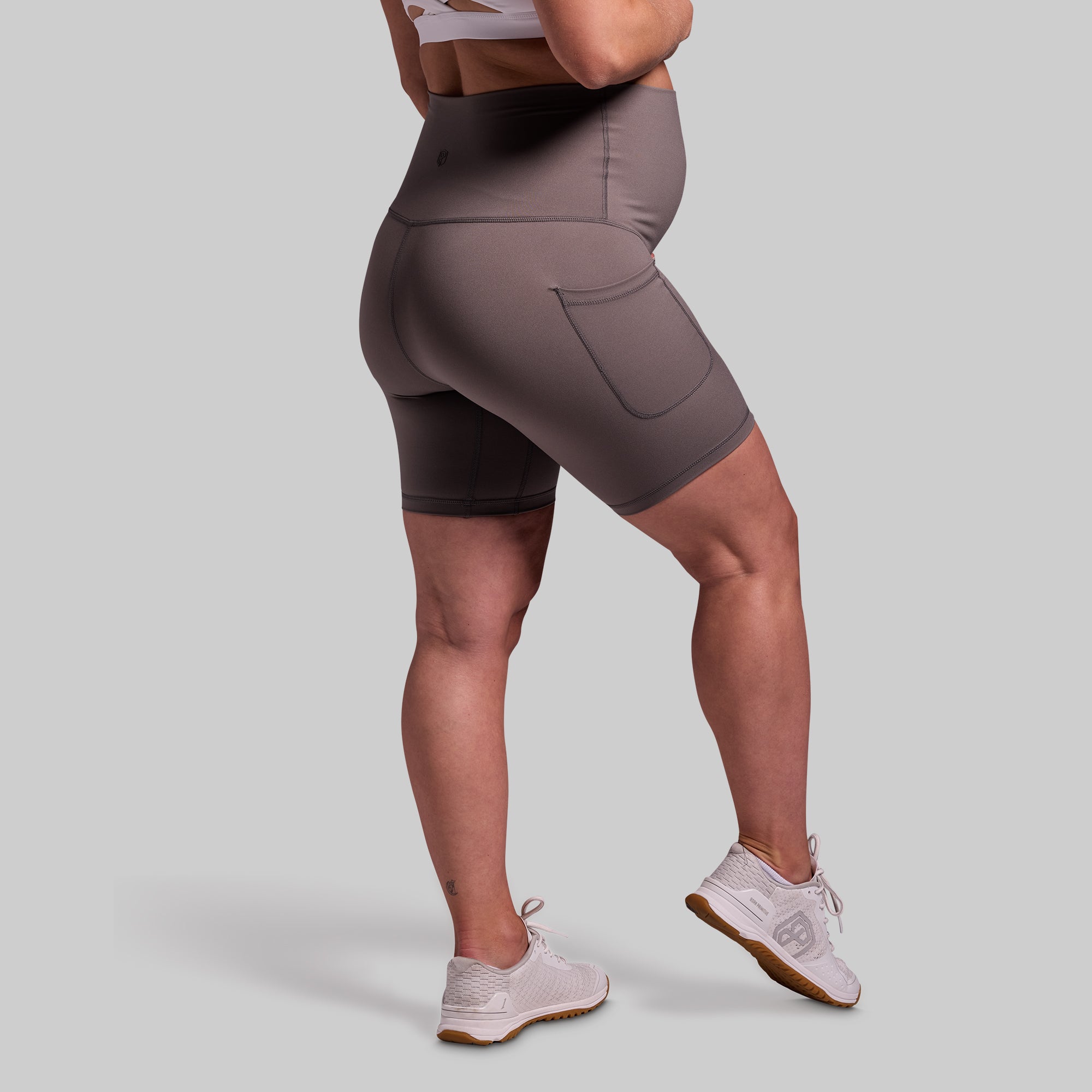 Maternity Biker Short (Grey) - Image 5