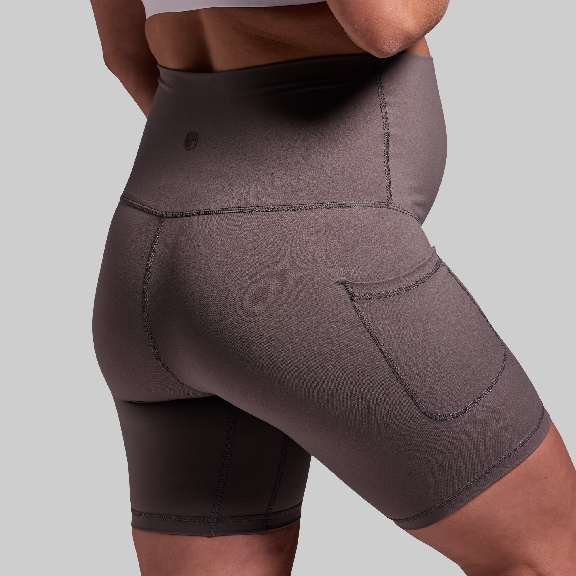 Maternity Biker Short (Grey) - Image 2