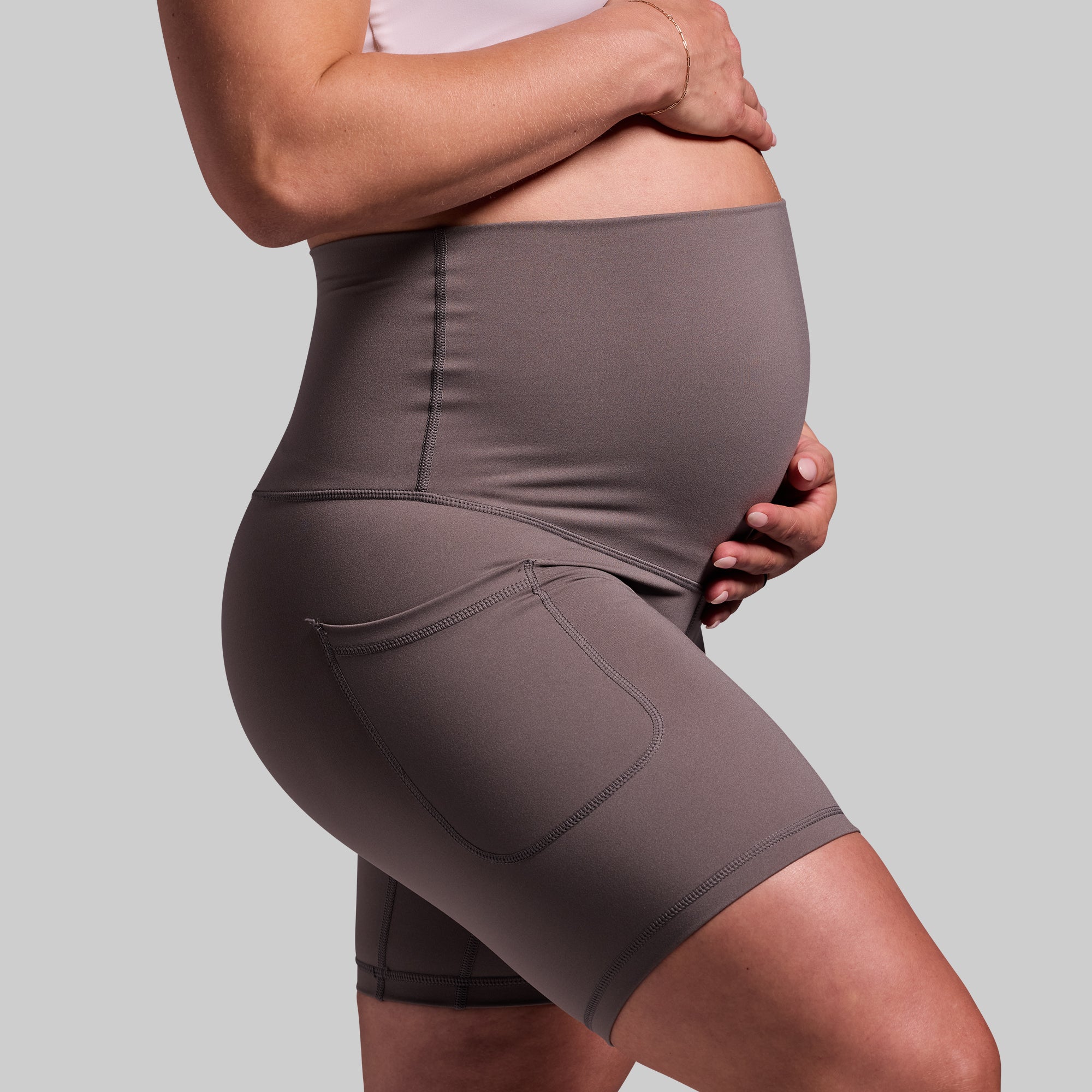 Maternity Biker Short (Grey) - Image 3