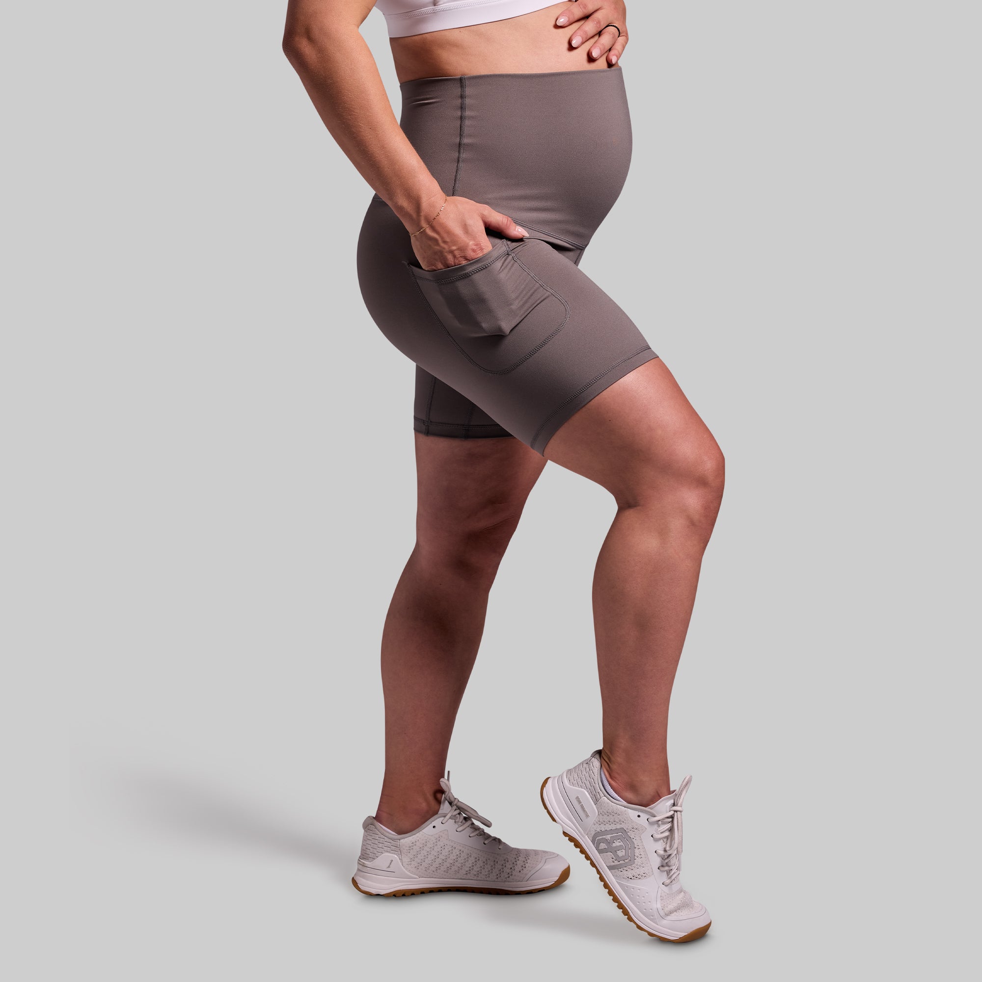 Maternity Biker Short (Grey) - Image 4