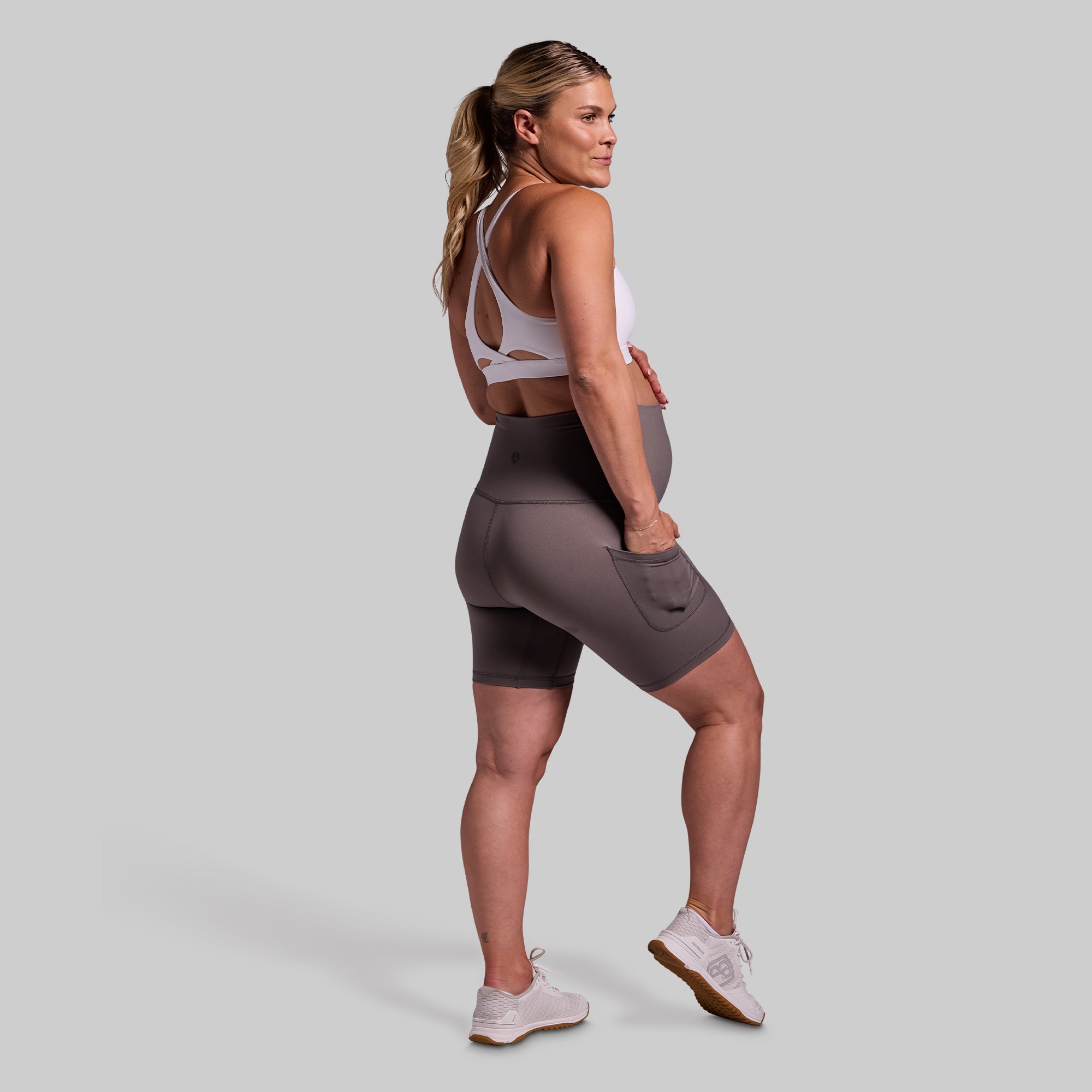 Maternity Biker Short (Grey) - Image 7
