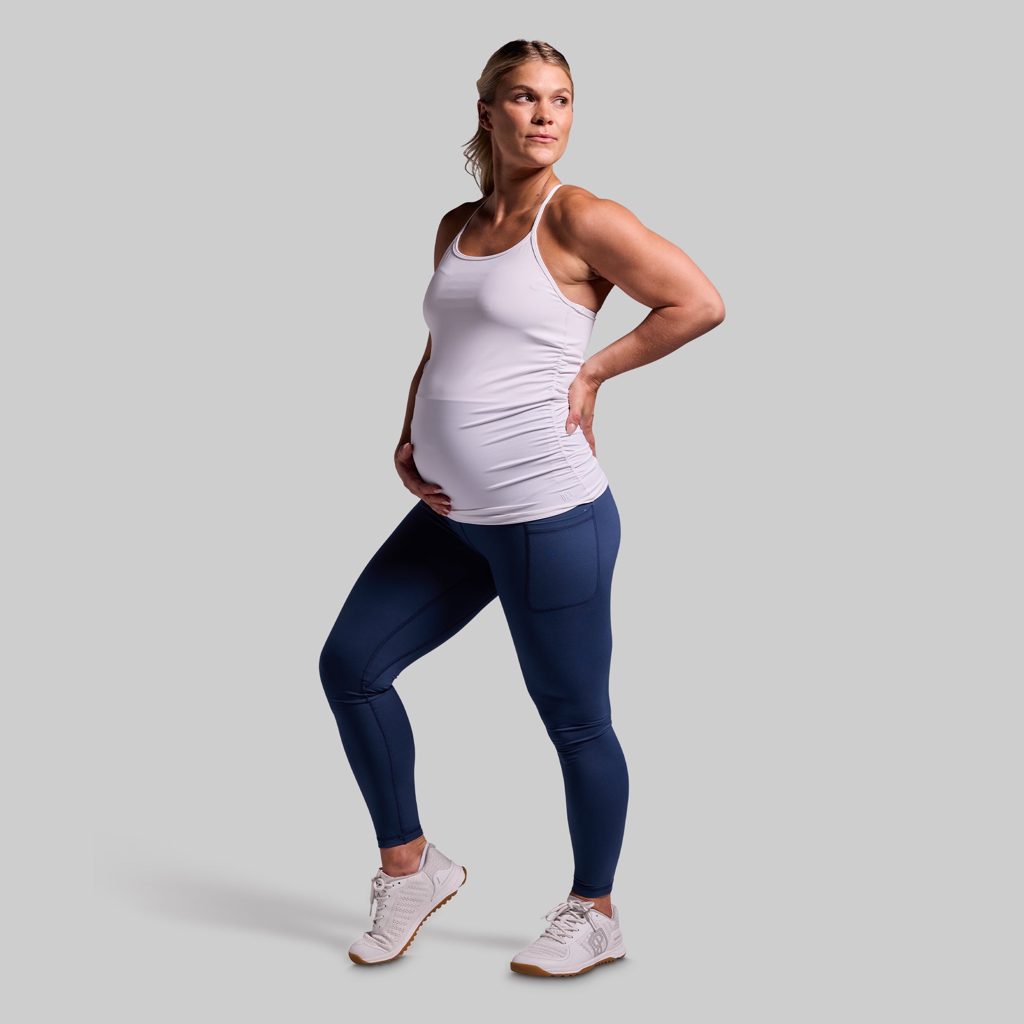 Maternity Drop Shot Tank (White) - Image 5