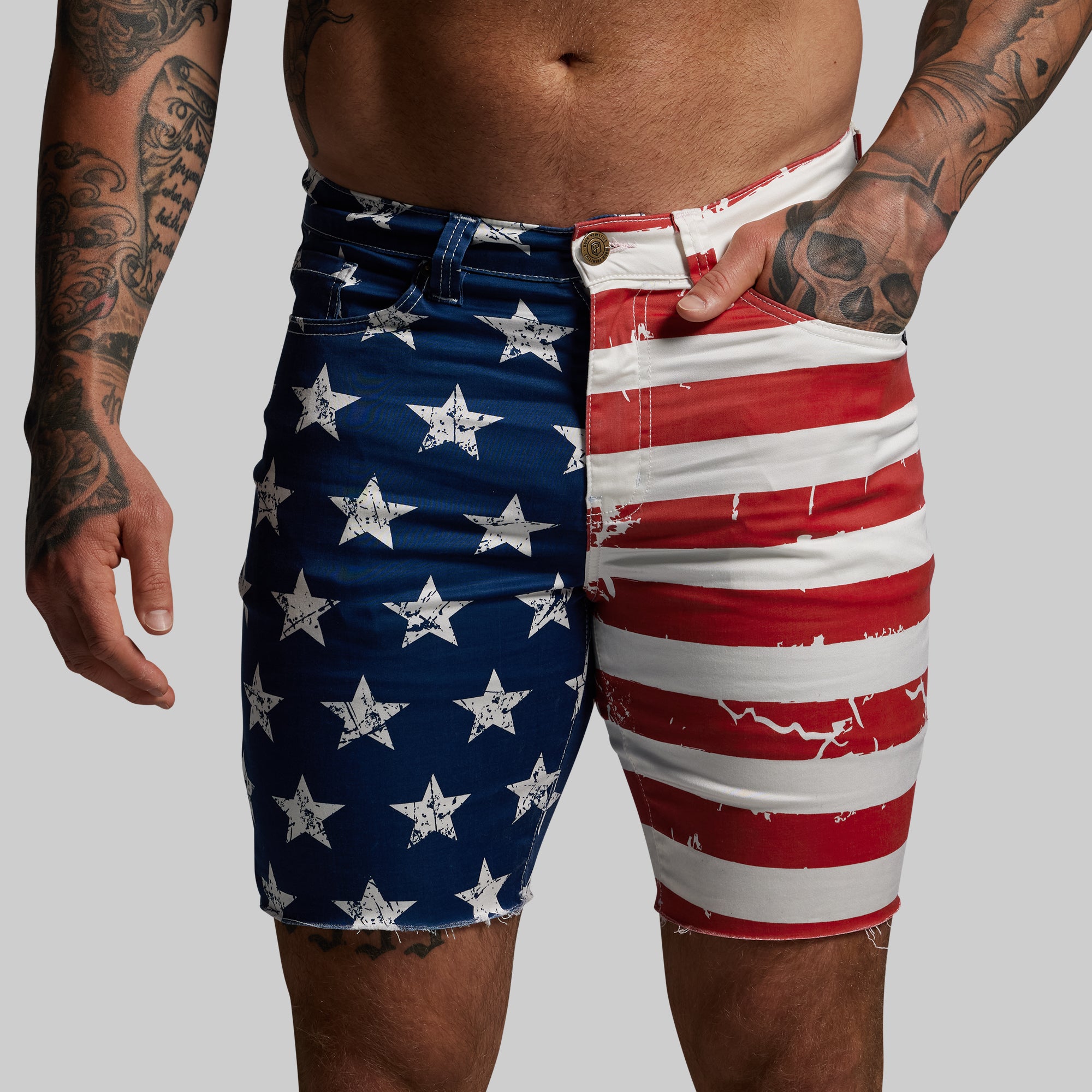 FLEX Stretchy Jort 7 (American Flag)