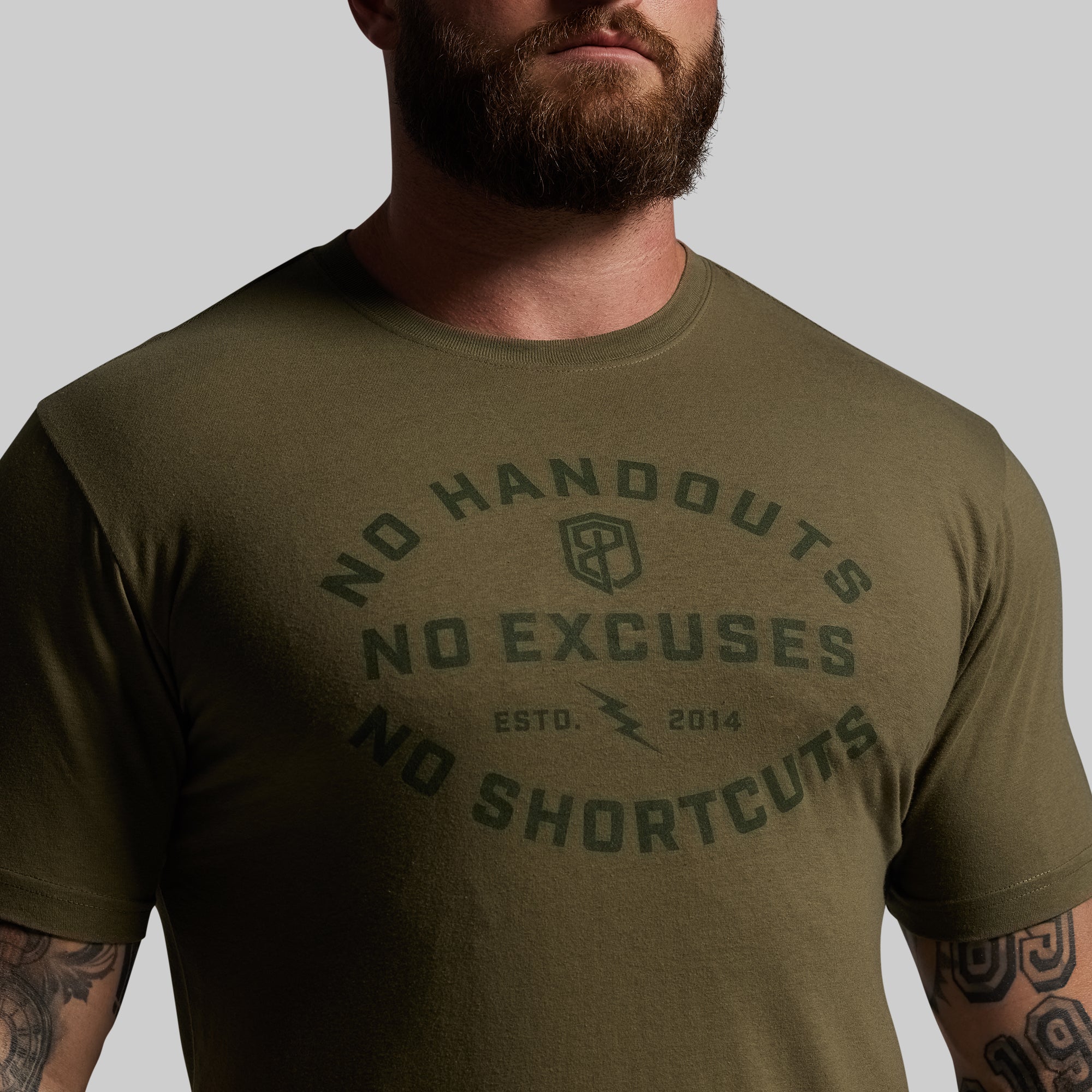 No Excuses Tee (Tactical Green) - Image 3