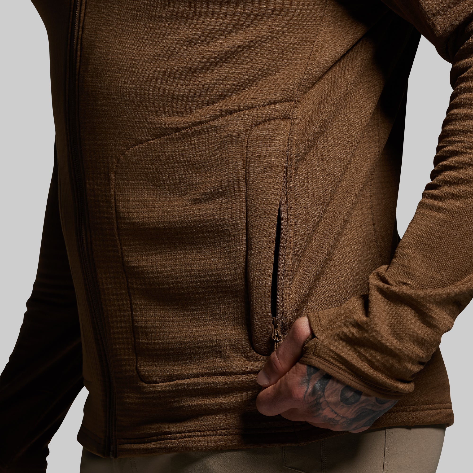 Quiver Full Zip Hoodie 2.0 (Coyote Brown) - Image 6