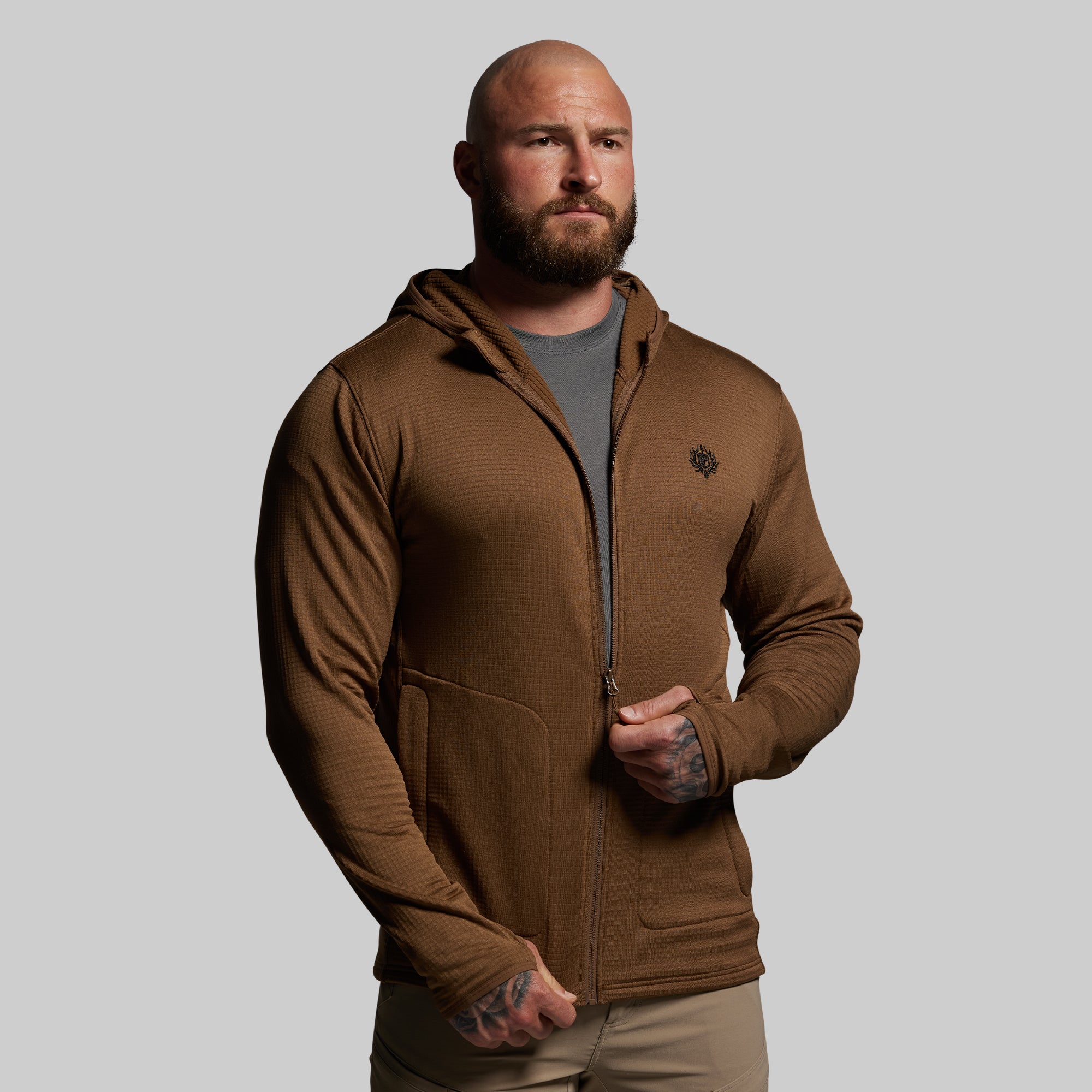 Quiver Full Zip Hoodie 2.0 (Coyote Brown) - Image 8