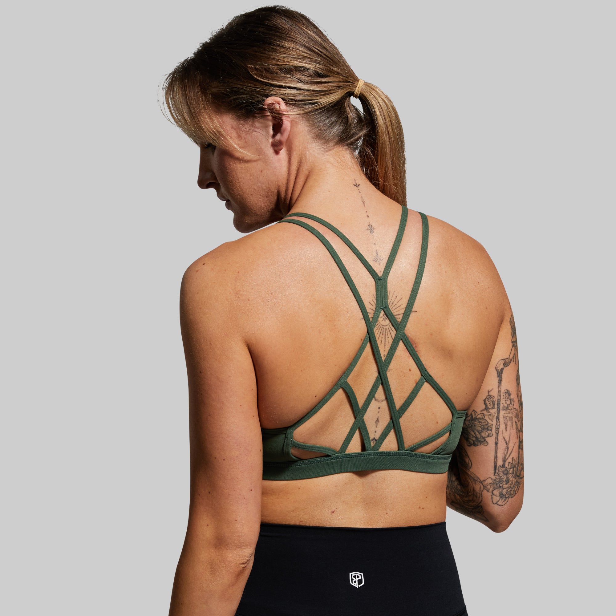 Warrior Original Sports Bra (Brand Strength-Forest Green) - Image 3