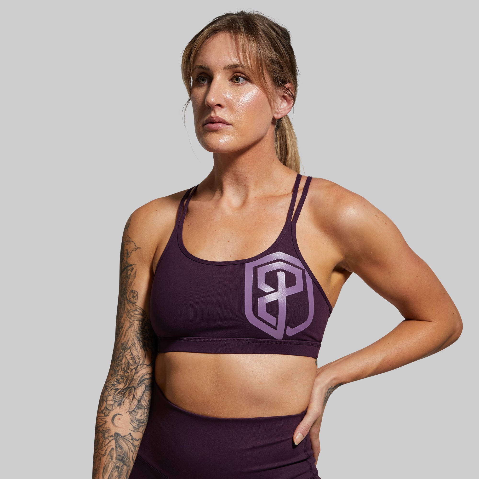 Warrior Original Sports Bra (Brand Strength-Plum) - Image 2