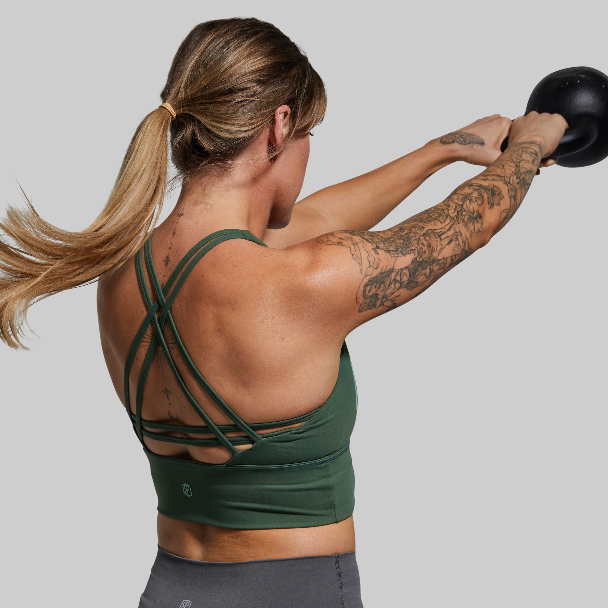 Crossfire Original Sports Bra (Brand Strength-Forest Green) - Image 3