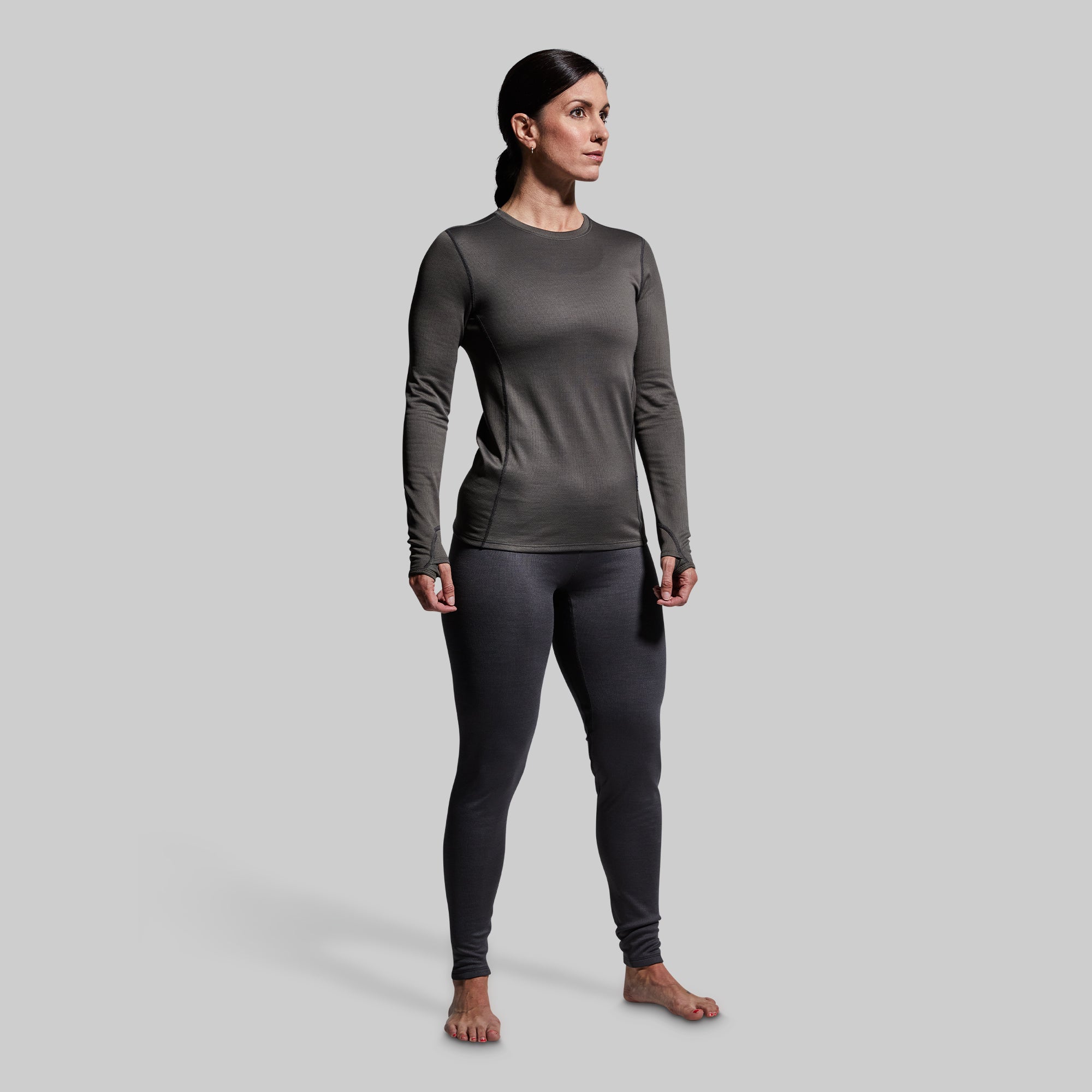 Women's Ridgeline Heavy Base Layer Bottom (Wolf Grey) - Image 4