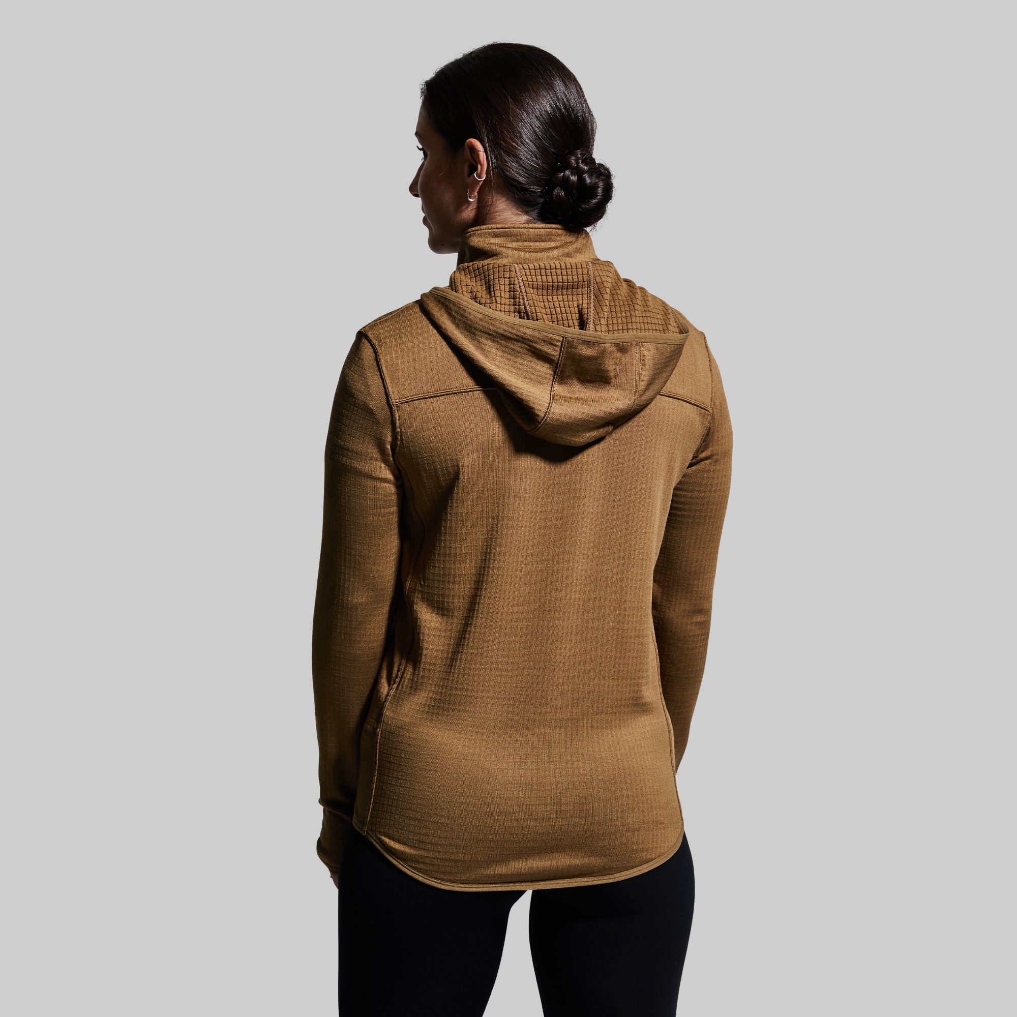 Women's Quiver Half Zip Hoodie (Coyote Brown) - Image 2