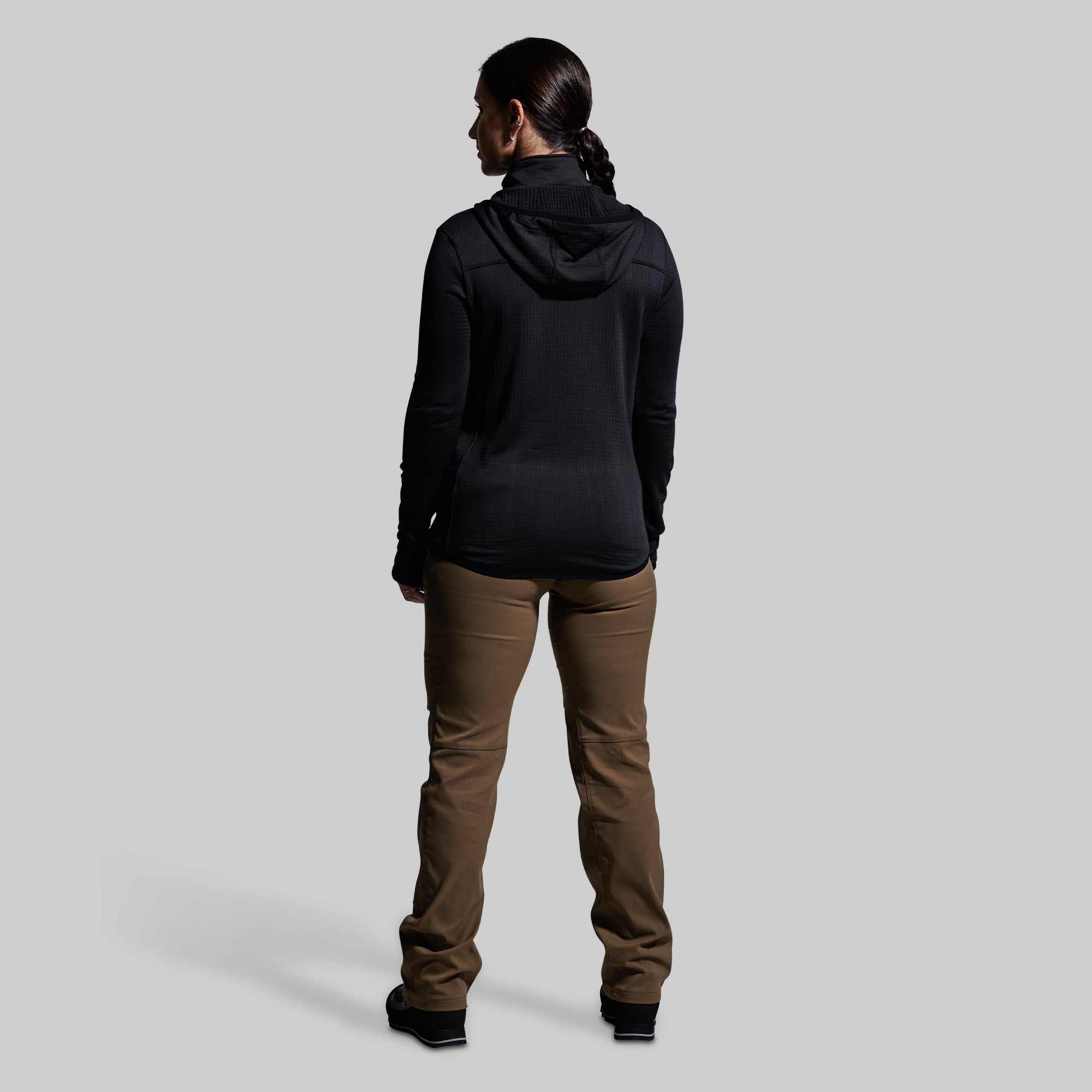 Women's Quiver Half Zip Hoodie (Black) - Image 10