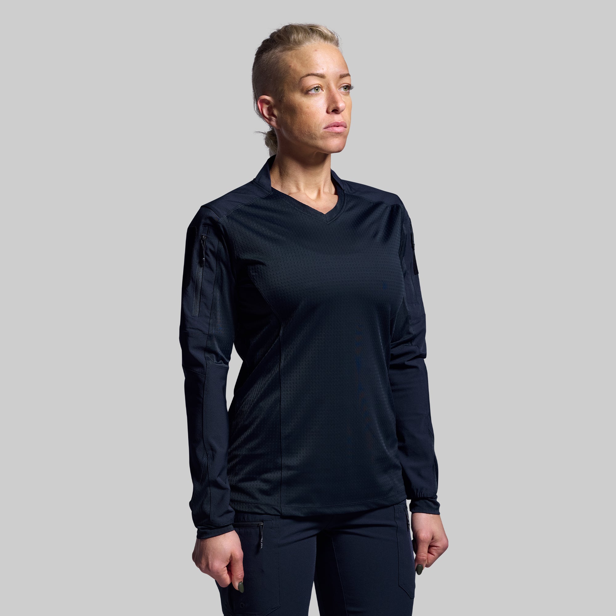 Women's Long Sleeve Op Top Pro (Police Blue) - Image 7