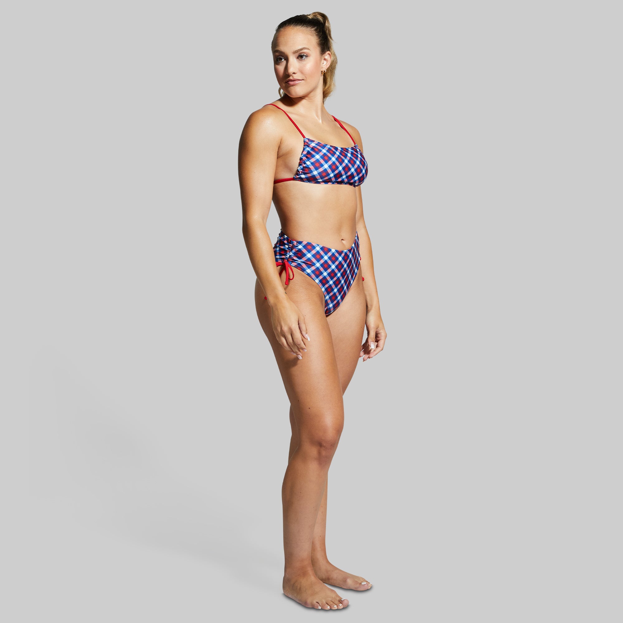 Bandeau Bikini Top (Patriotic Plaid) - Image 4
