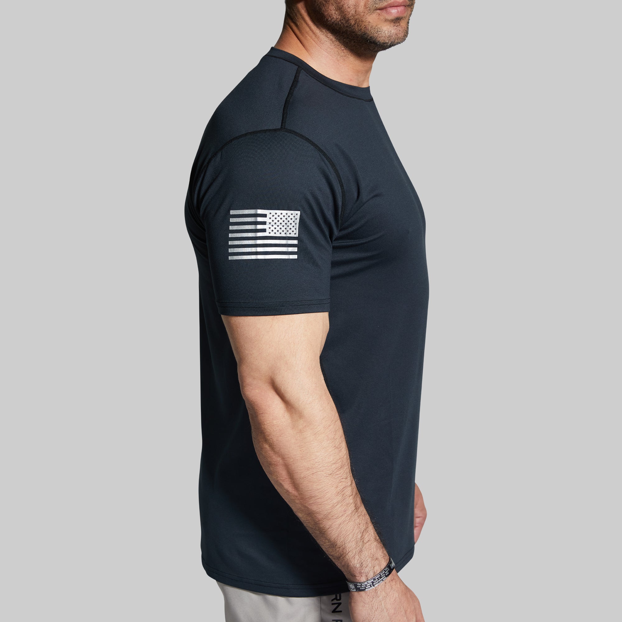 Athleisure Tee w/ Flag (Black) - Image 3