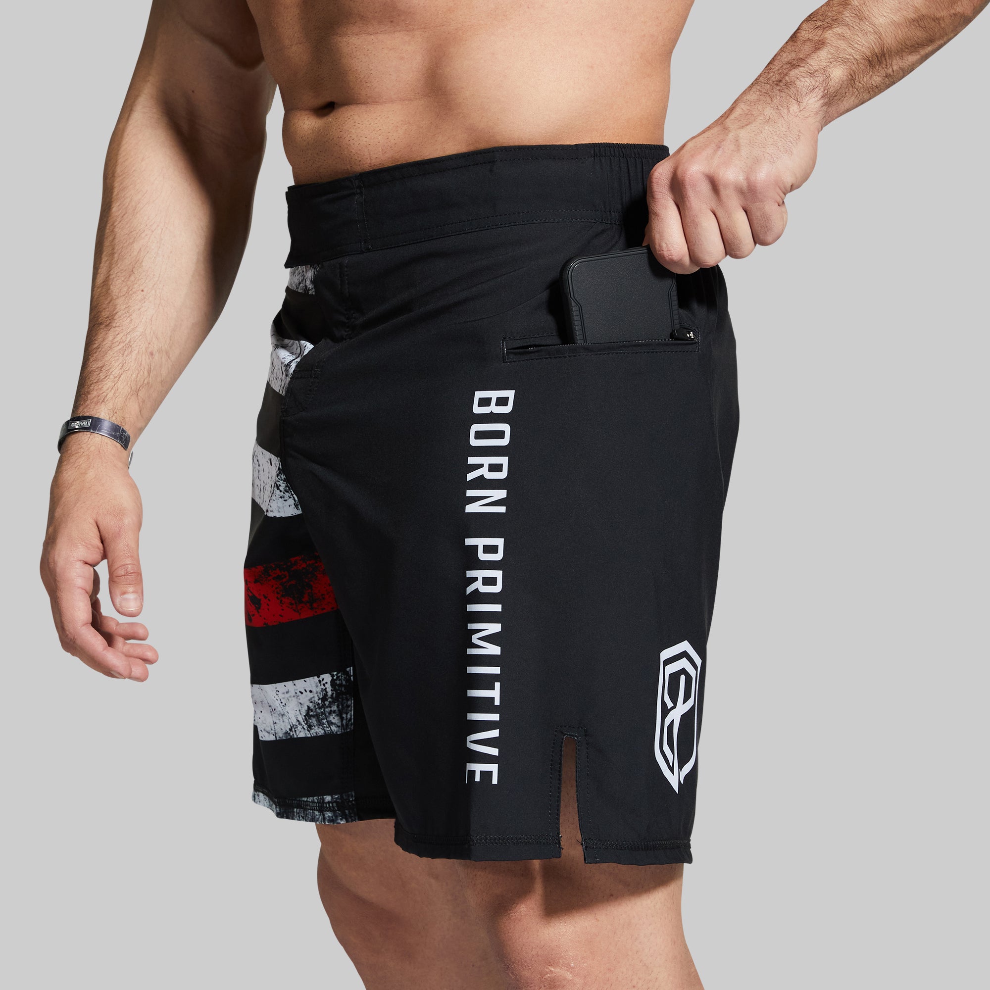 American Defender Short Velcro 3.0 (Thin Red Line) - Image 4