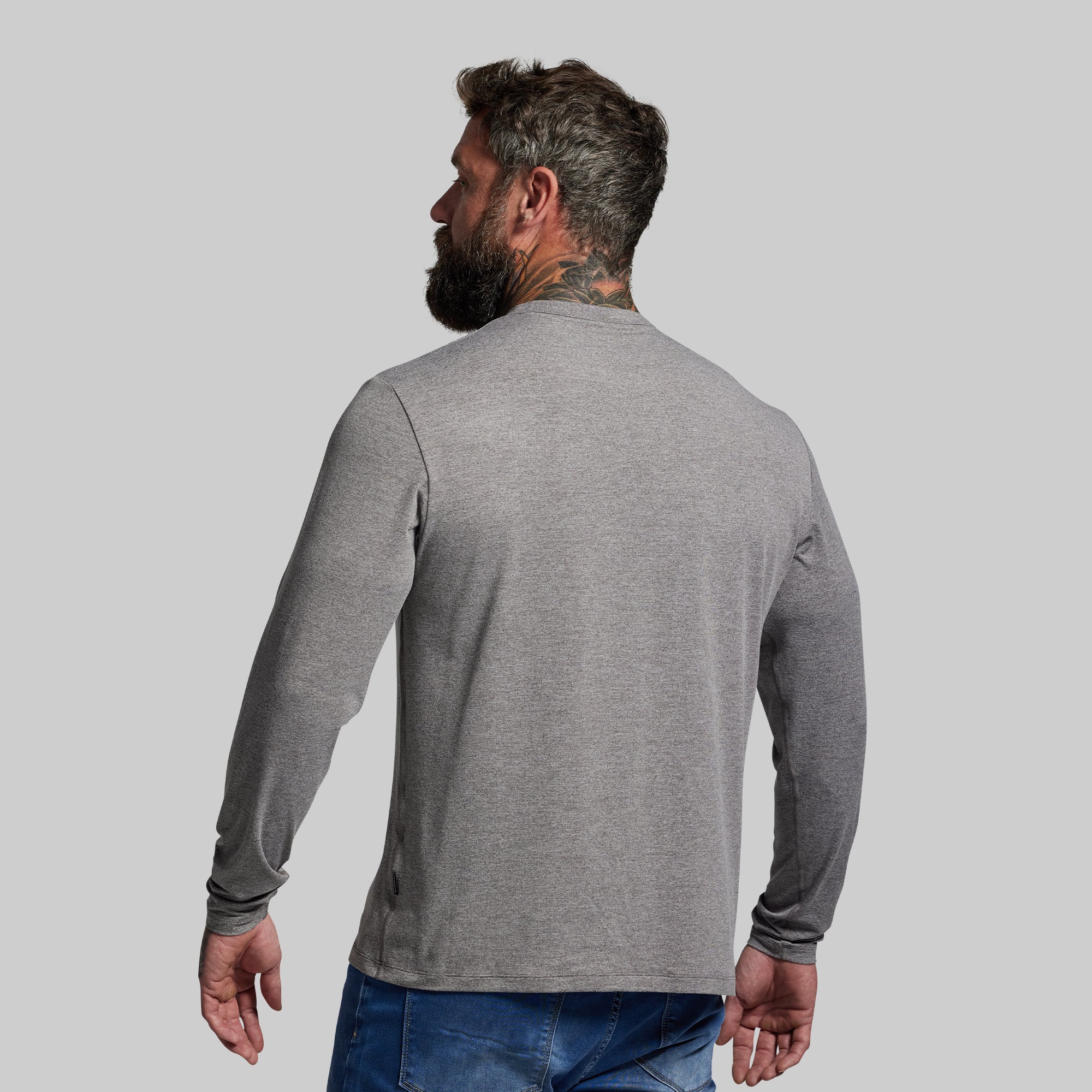 BP Premium Basic Long Sleeve (Heather Grey) - Image 2