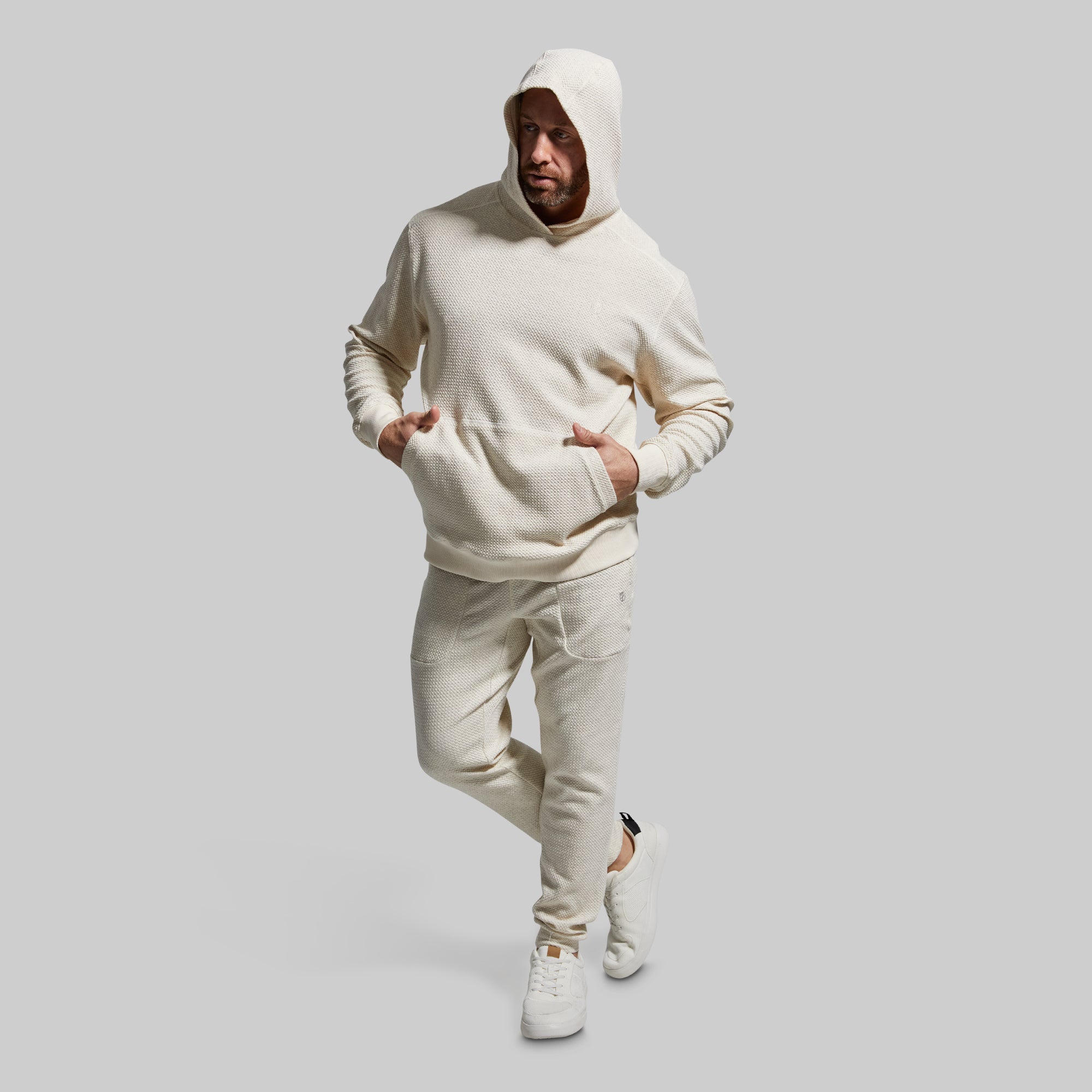 Men's Cloud Hoodie (Heather Oatmeal) - Image 6