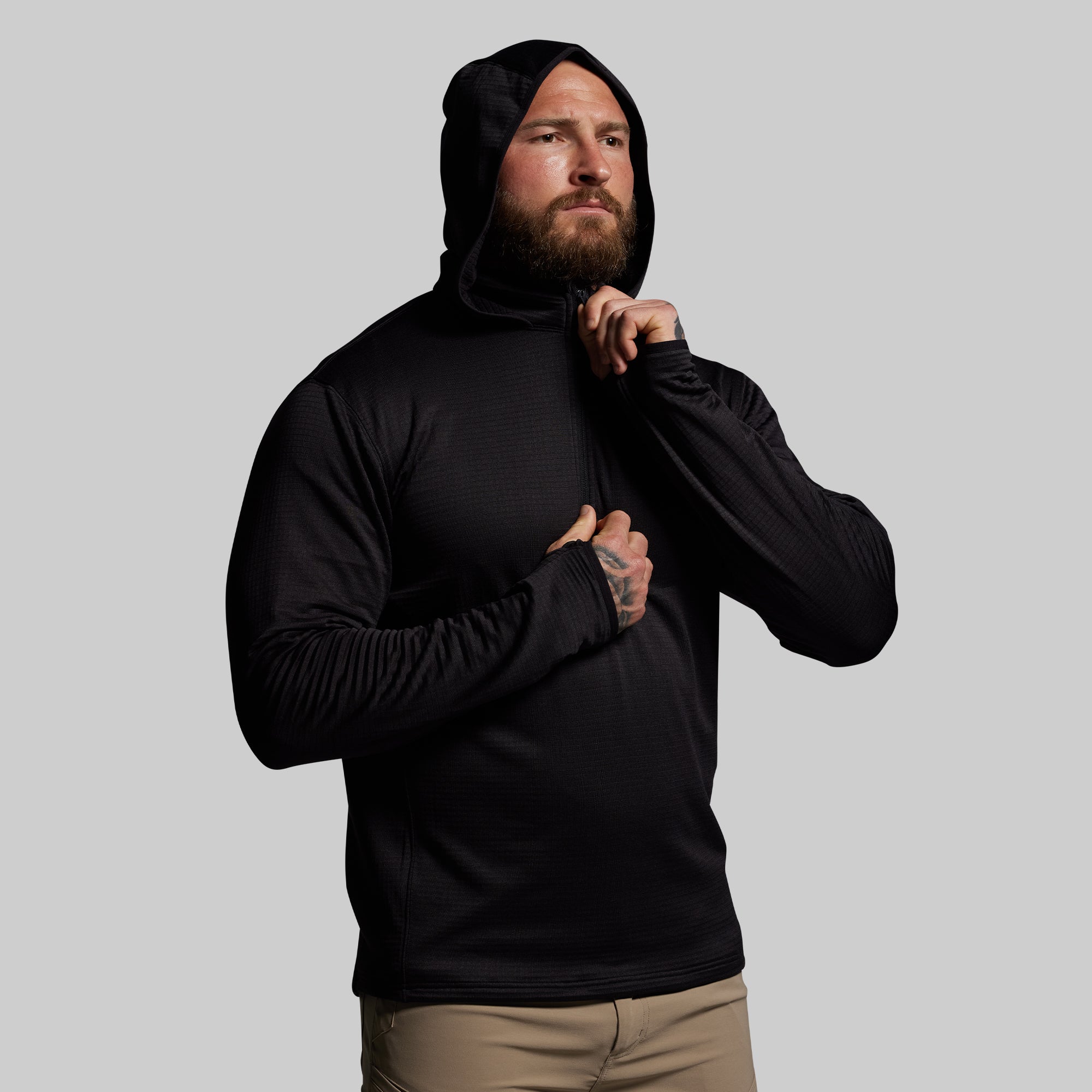 Quiver Half Zip Hoodie 2.0 (Black) - Image 5