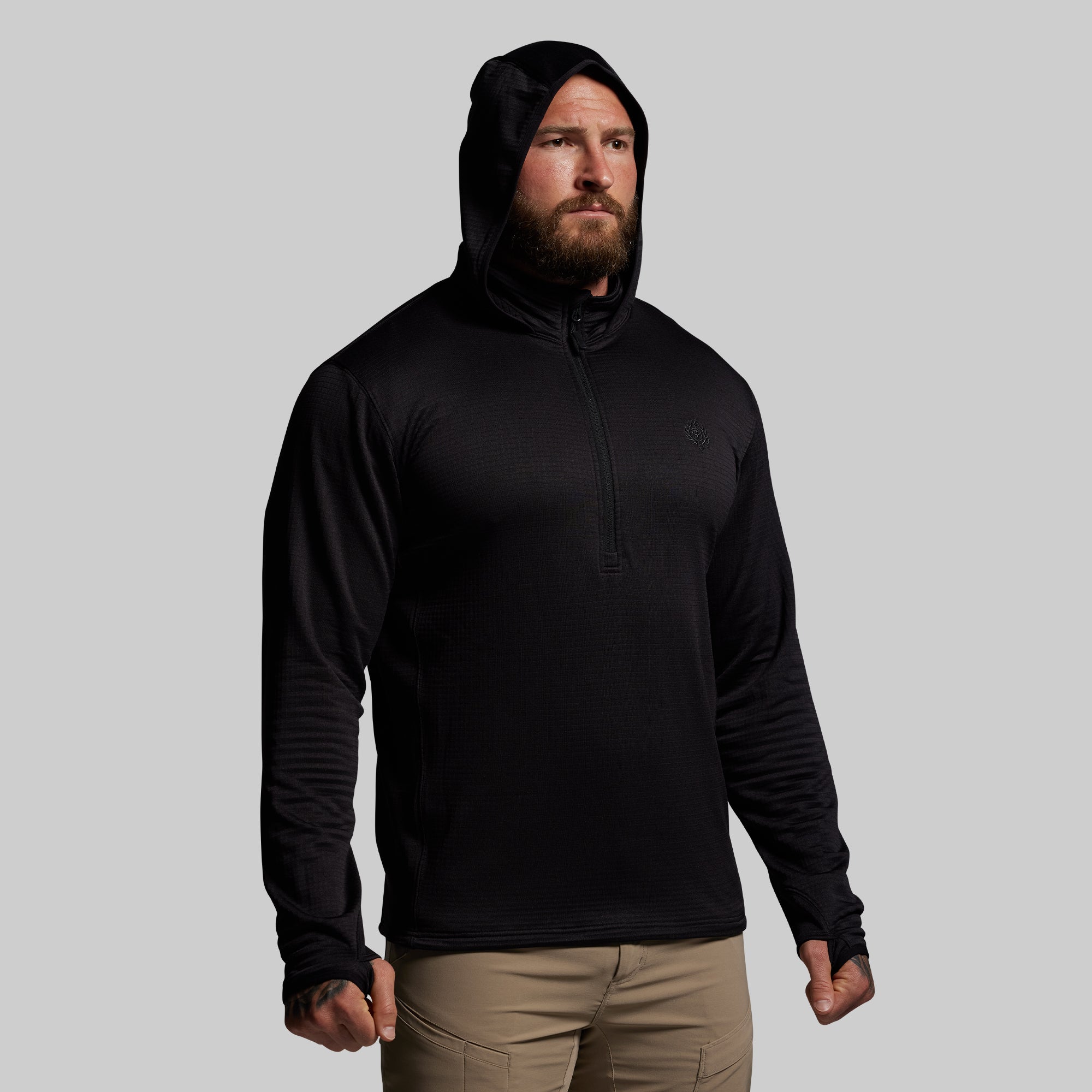 Quiver Half Zip Hoodie 2.0 (Black) - Image 3