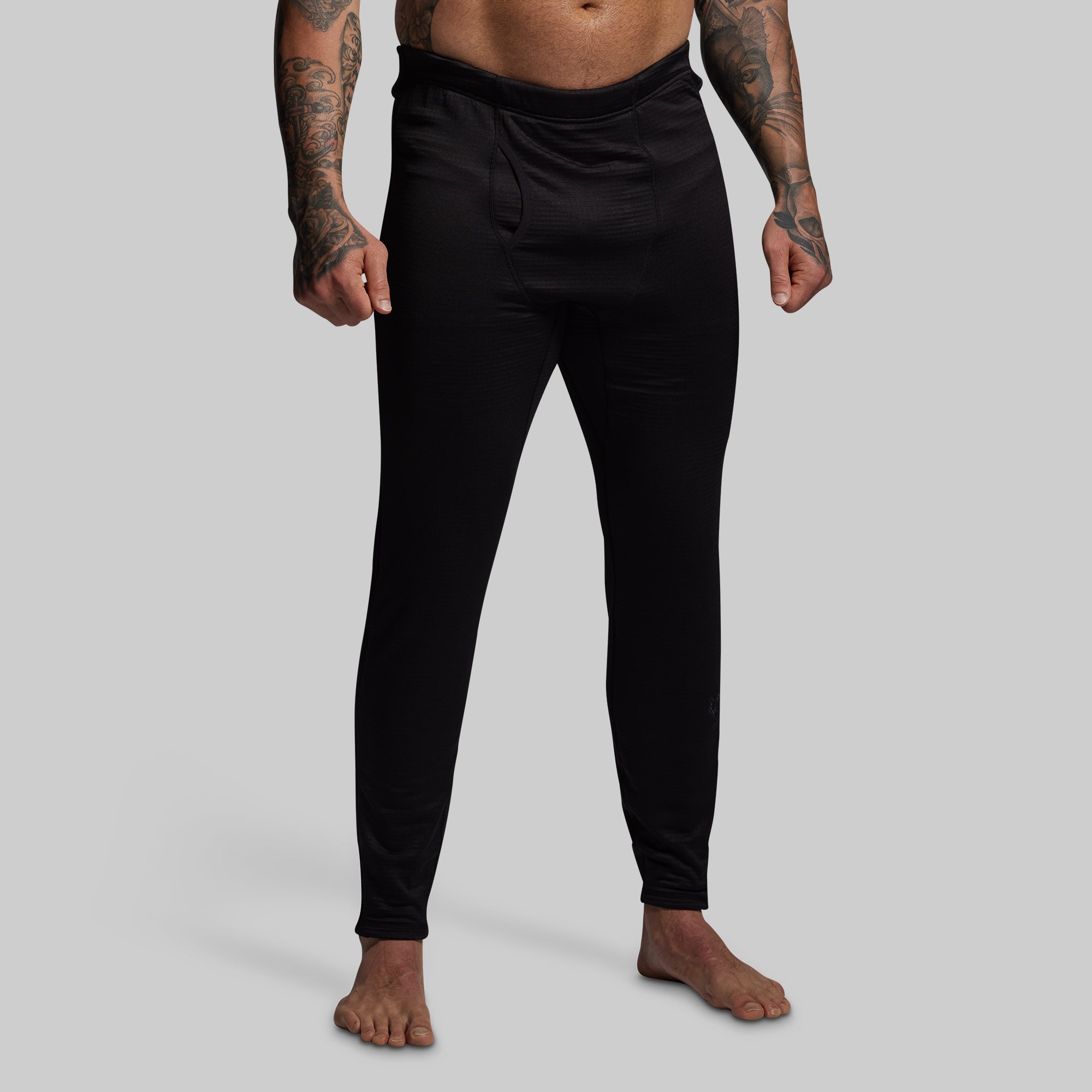 Quiver Grid Fleece Full Zip Thermal Bottom (Black)