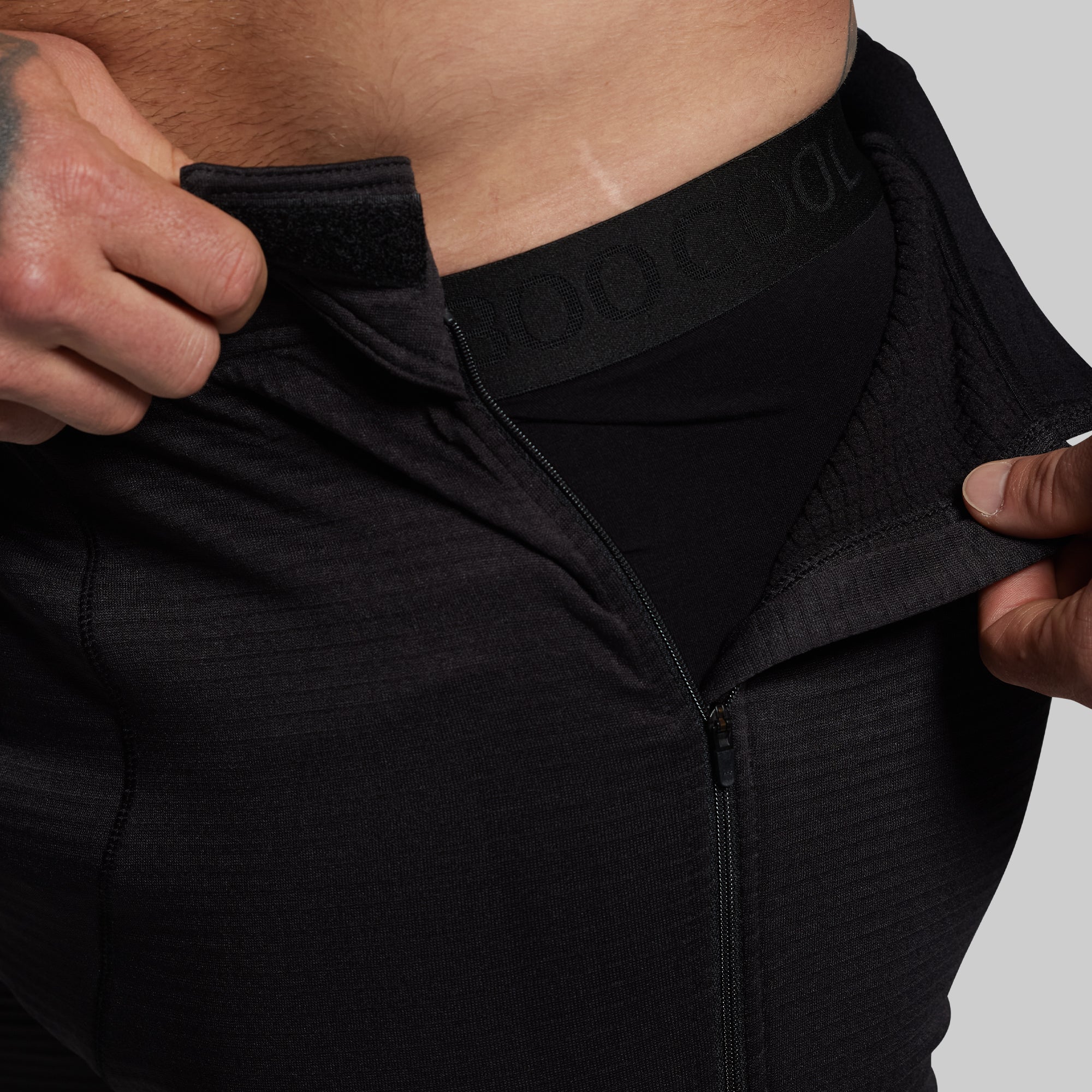Quiver Grid Fleece Full Zip Thermal Bottom (Black) - Image 7