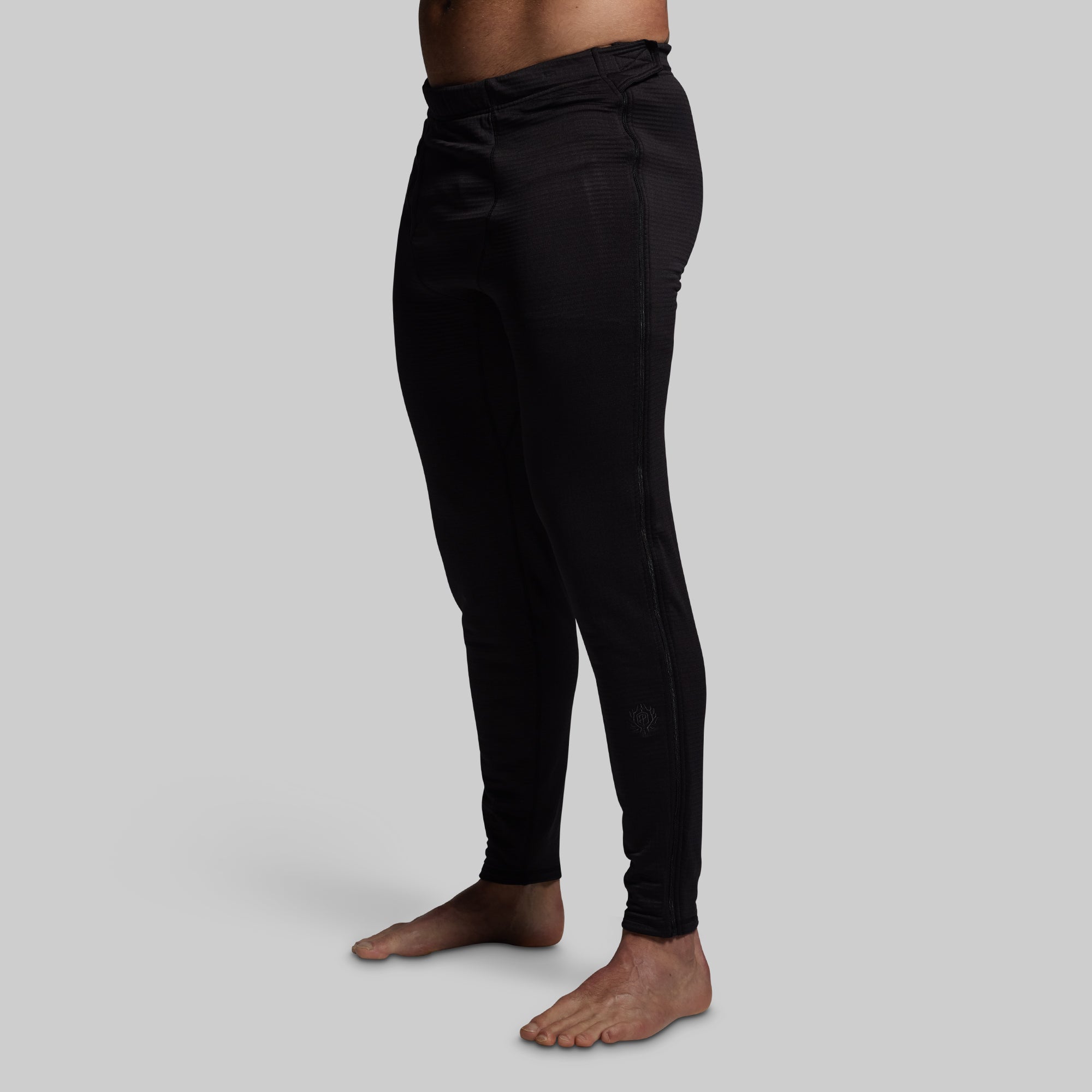 Quiver Grid Fleece Full Zip Thermal Bottom (Black) - Image 3