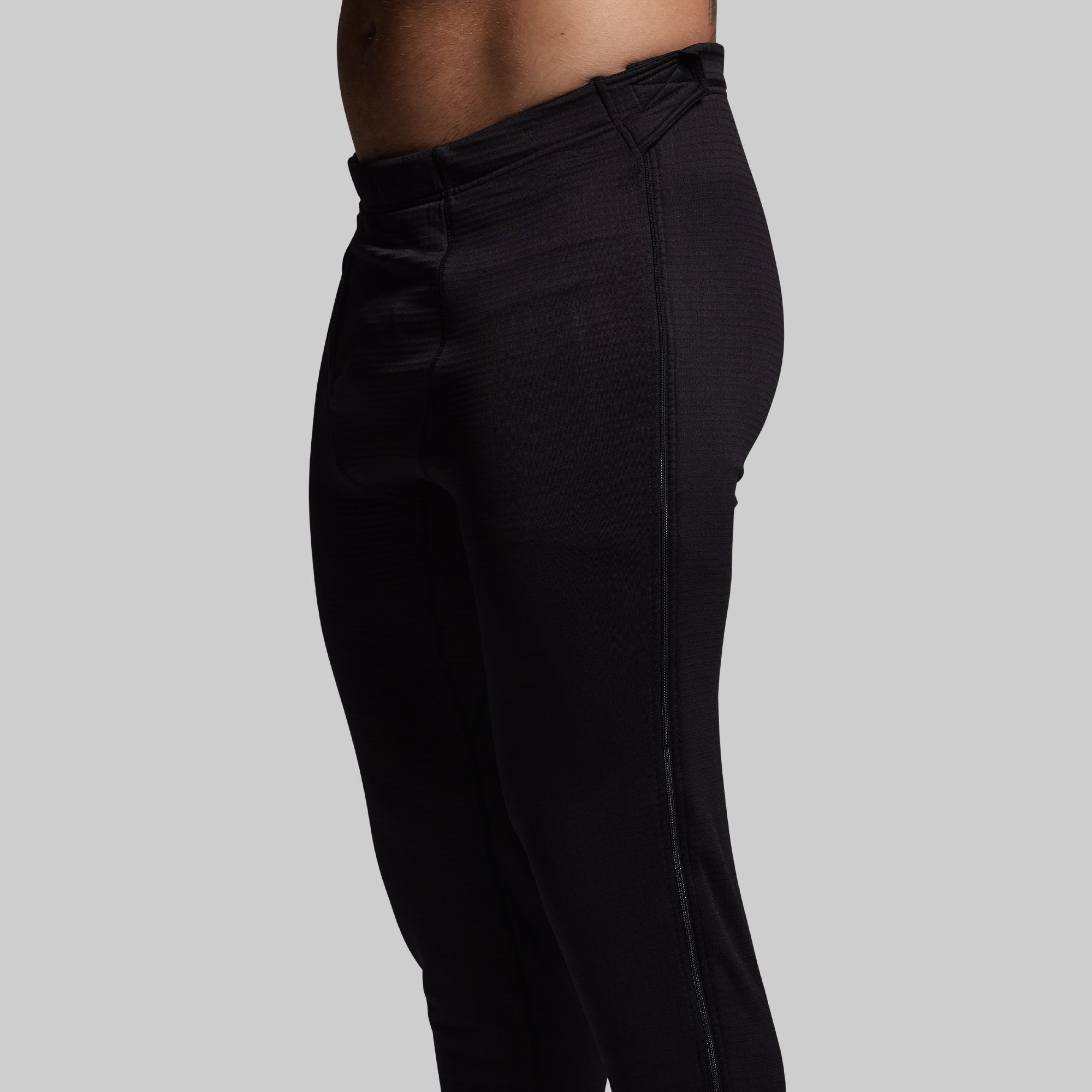 Quiver Grid Fleece Full Zip Thermal Bottom (Black) - Image 4