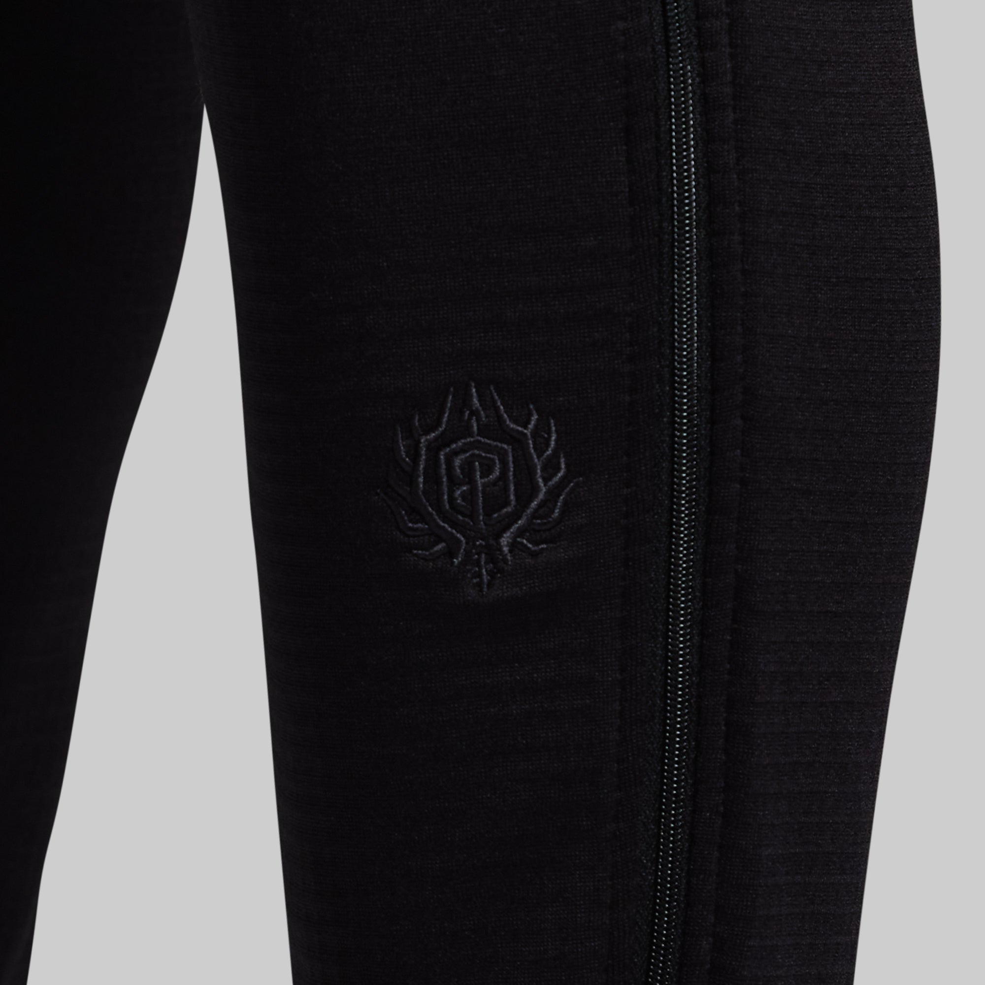 Quiver Grid Fleece Full Zip Thermal Bottom (Black) - Image 9