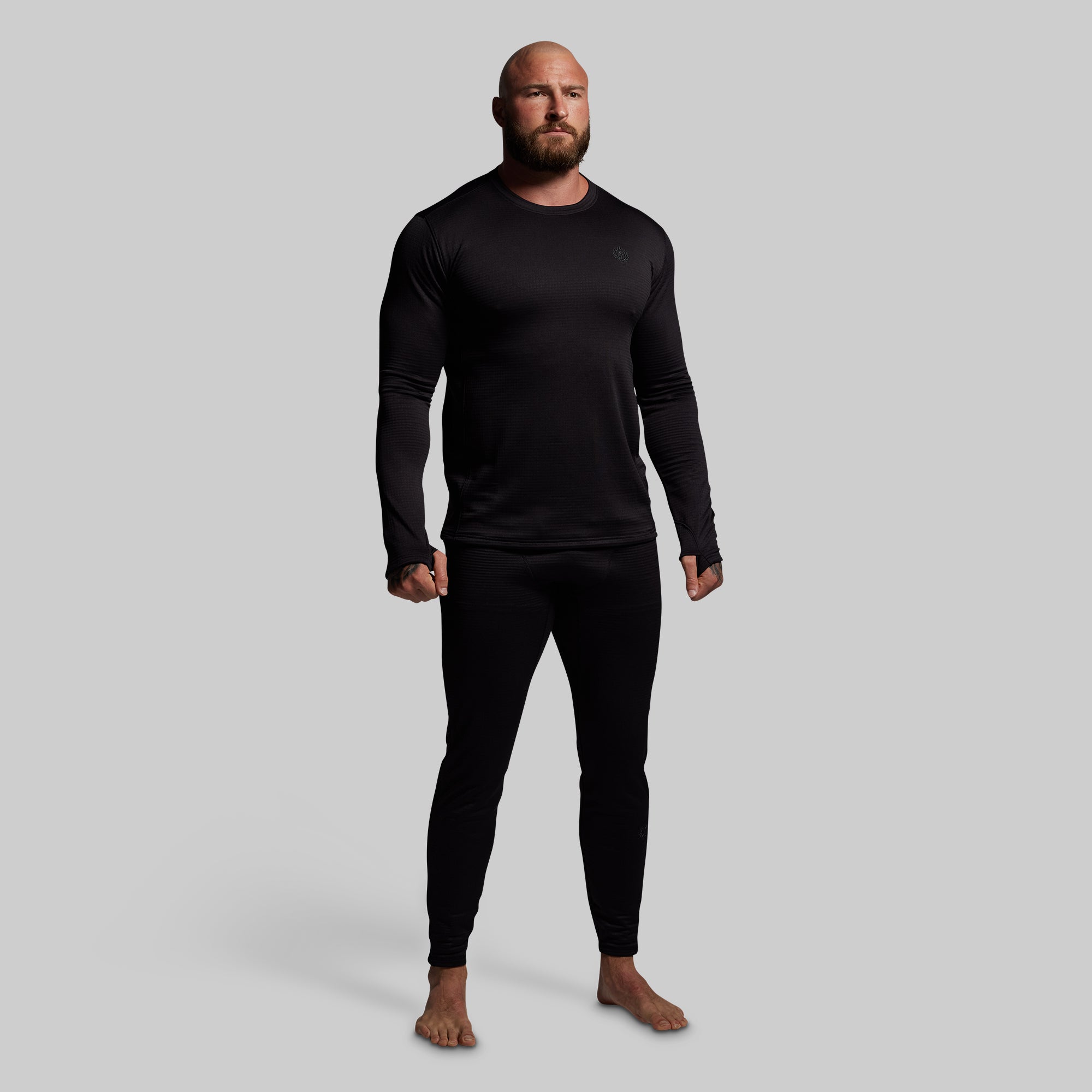 Quiver Grid Fleece Full Zip Thermal Bottom (Black) - Image 10