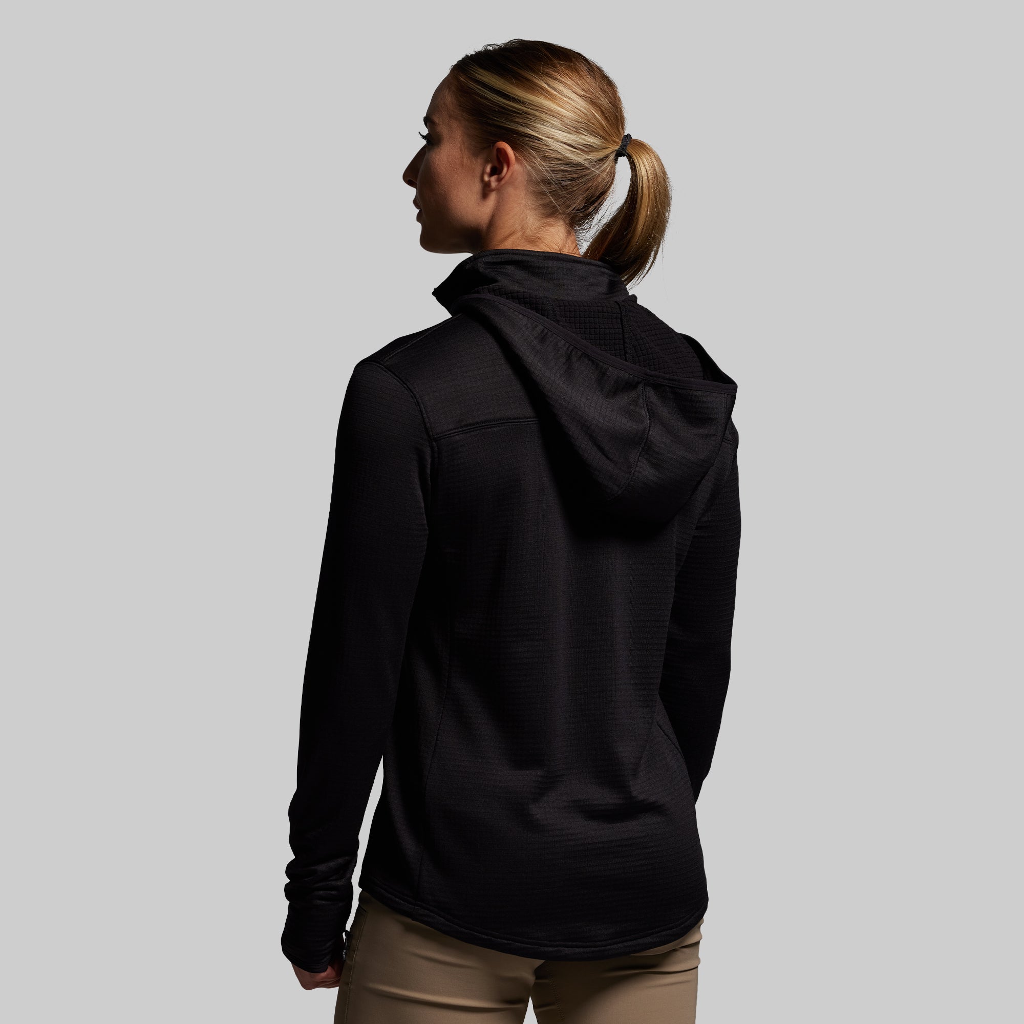 Women's Quiver Half Zip Hoodie 2.0 (Black) - Image 2