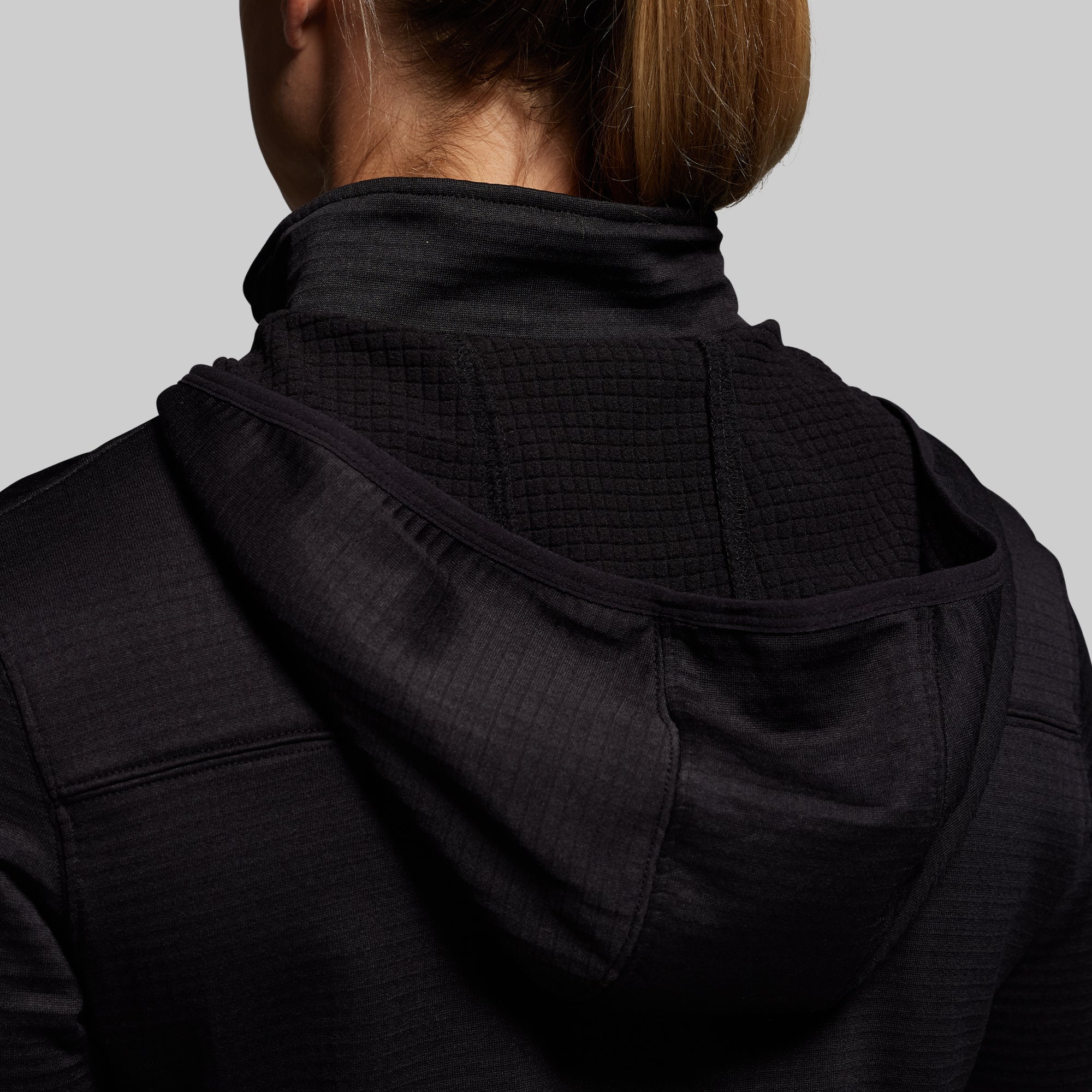 Women's Quiver Half Zip Hoodie 2.0 (Black) - Image 3