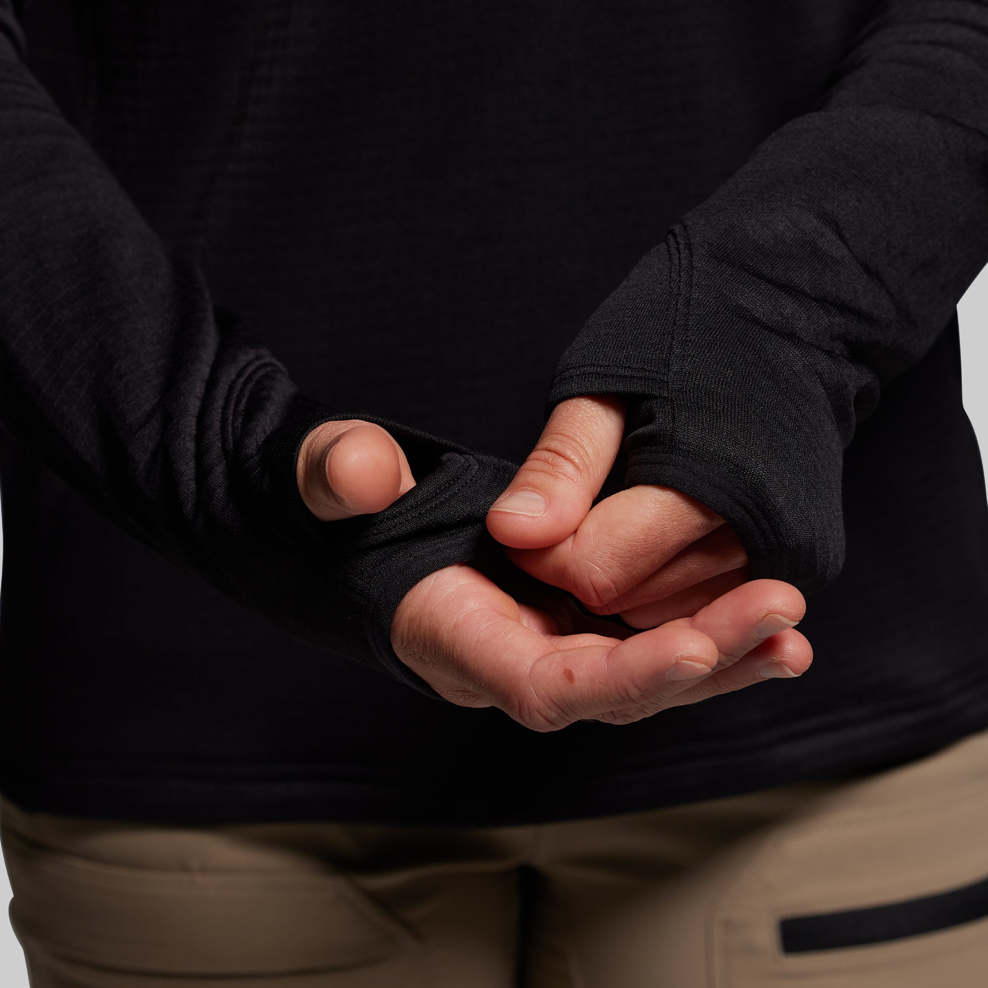 Women's Quiver Half Zip Hoodie 2.0 (Black) - Image 5