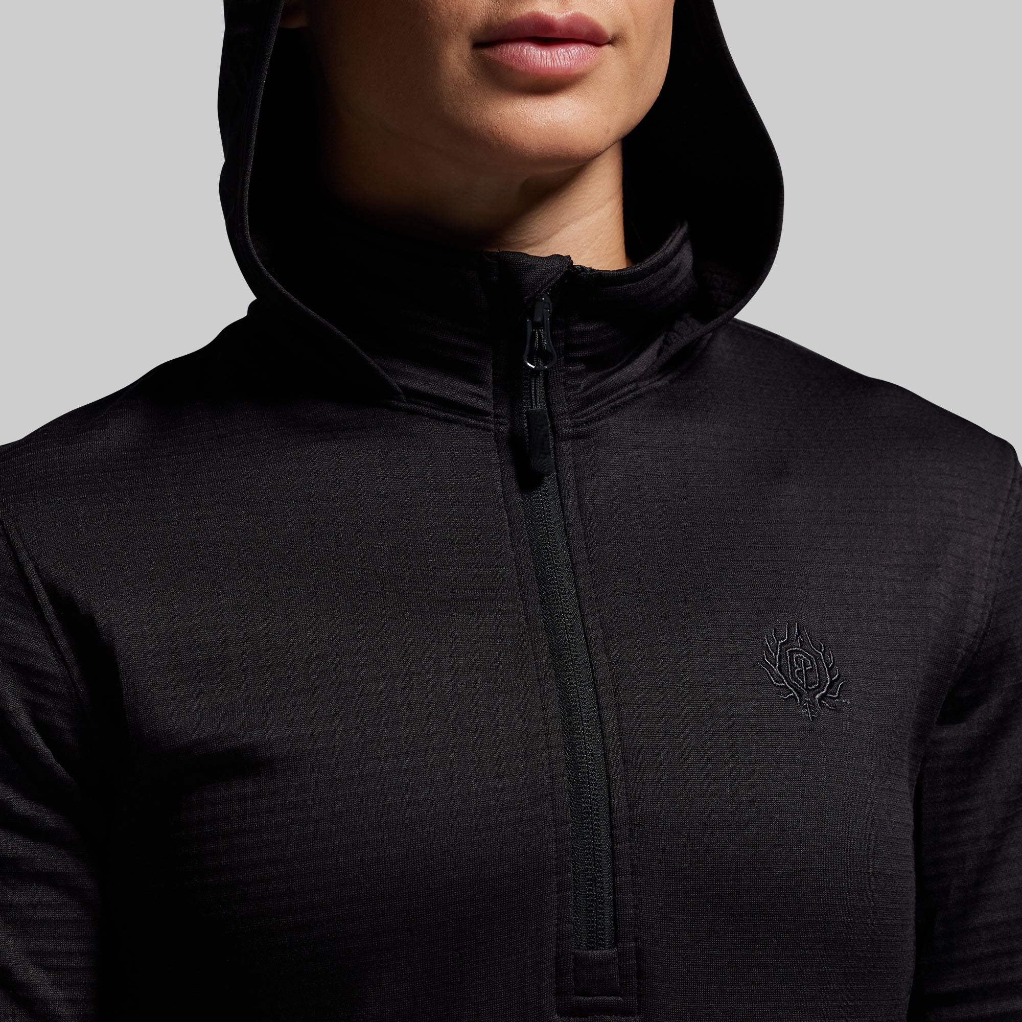 Women's Quiver Half Zip Hoodie 2.0 (Black) - Image 8
