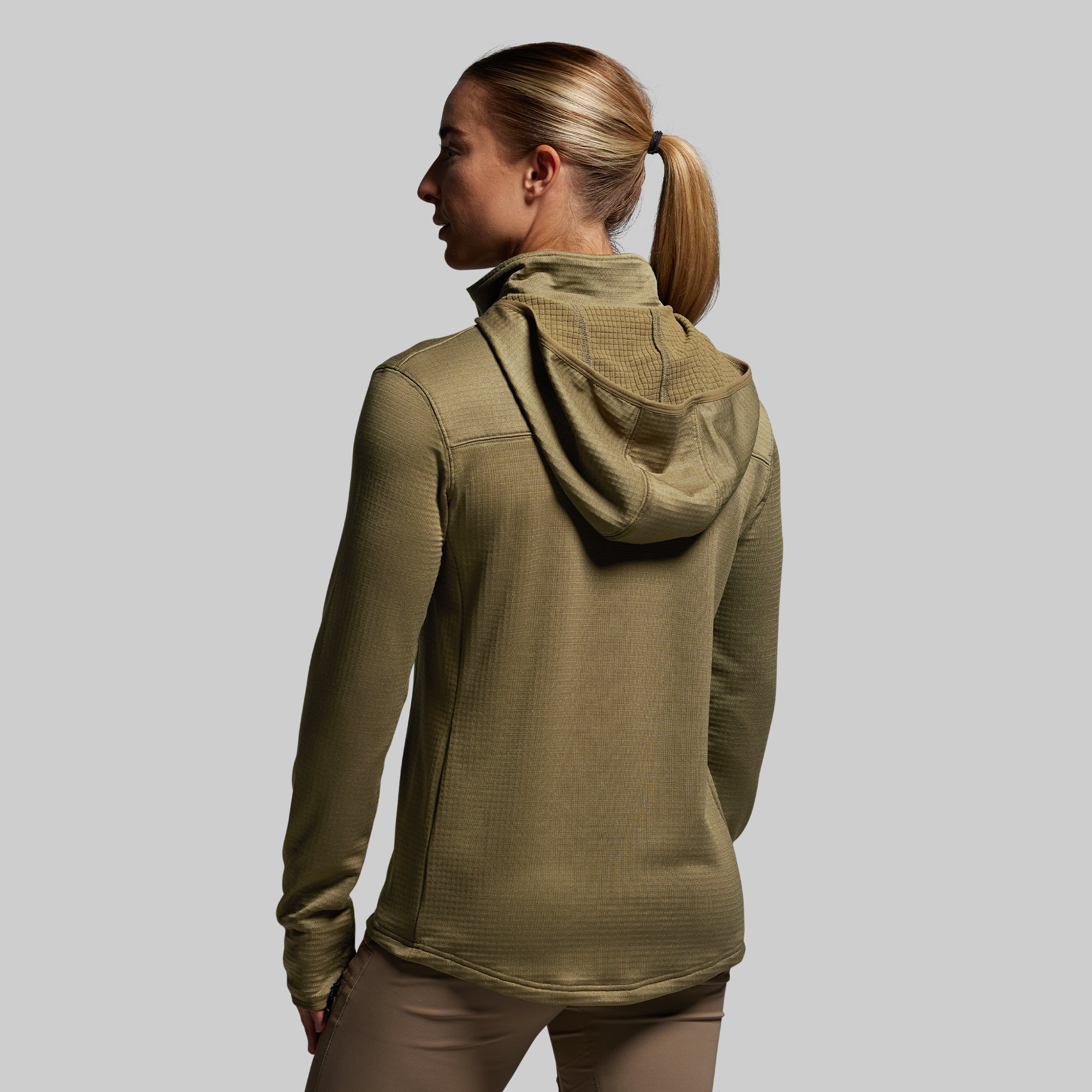 Women's Quiver Half Zip Hoodie 2.0 (OD Green) - Image 2