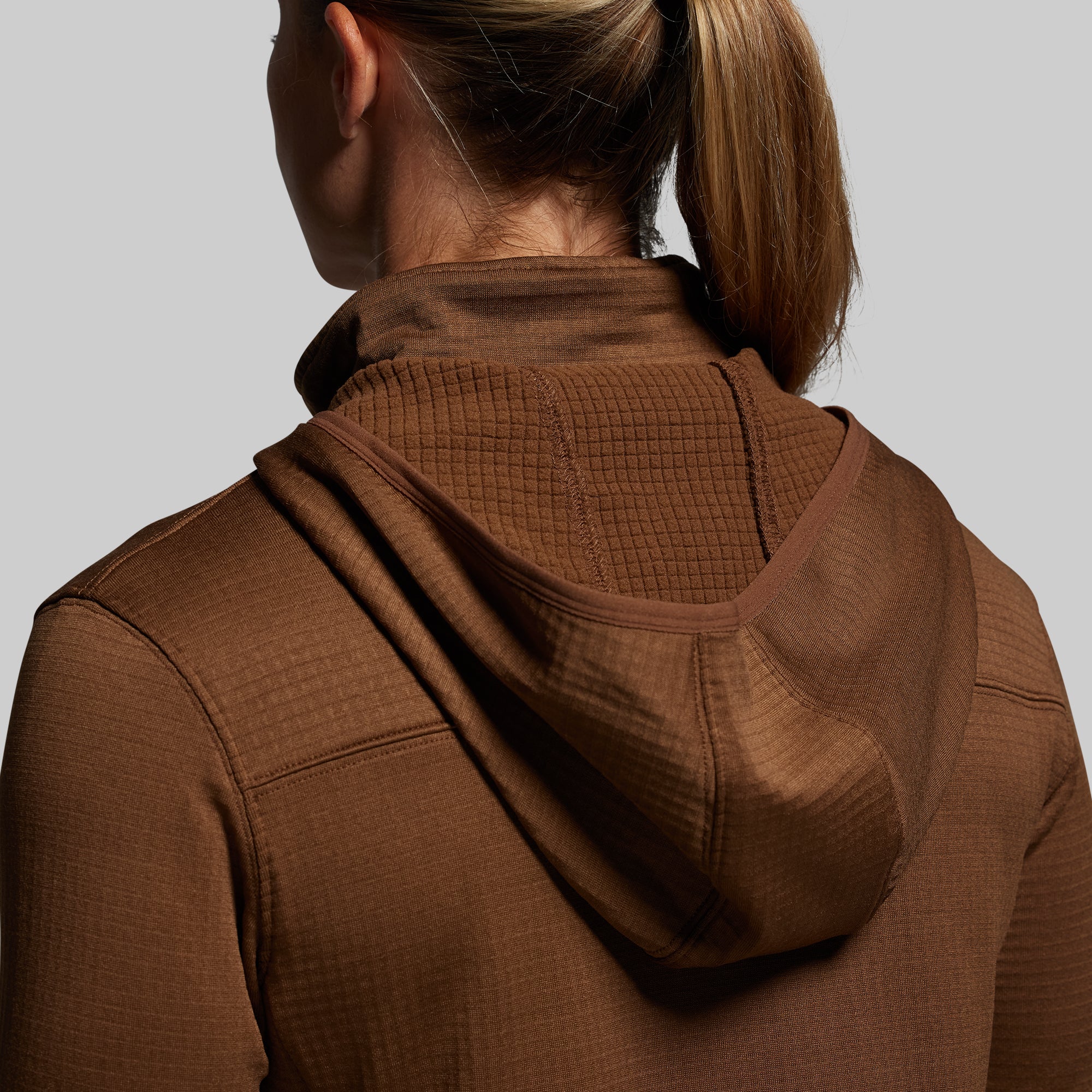 Women's Quiver Half Zip Hoodie 2.0 (Coyote Brown) - Image 3