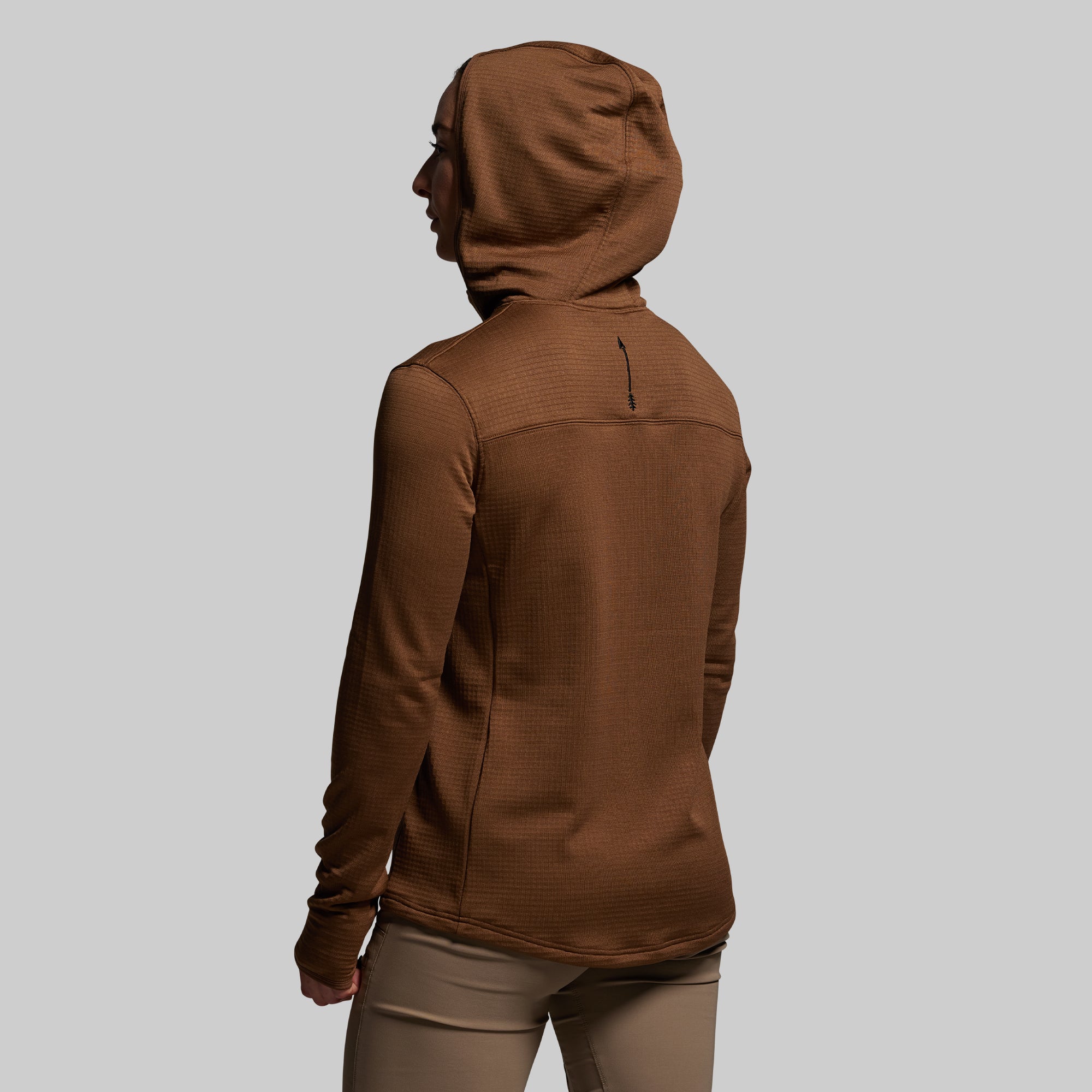 Women's Quiver Half Zip Hoodie 2.0 (Coyote Brown) - Image 7