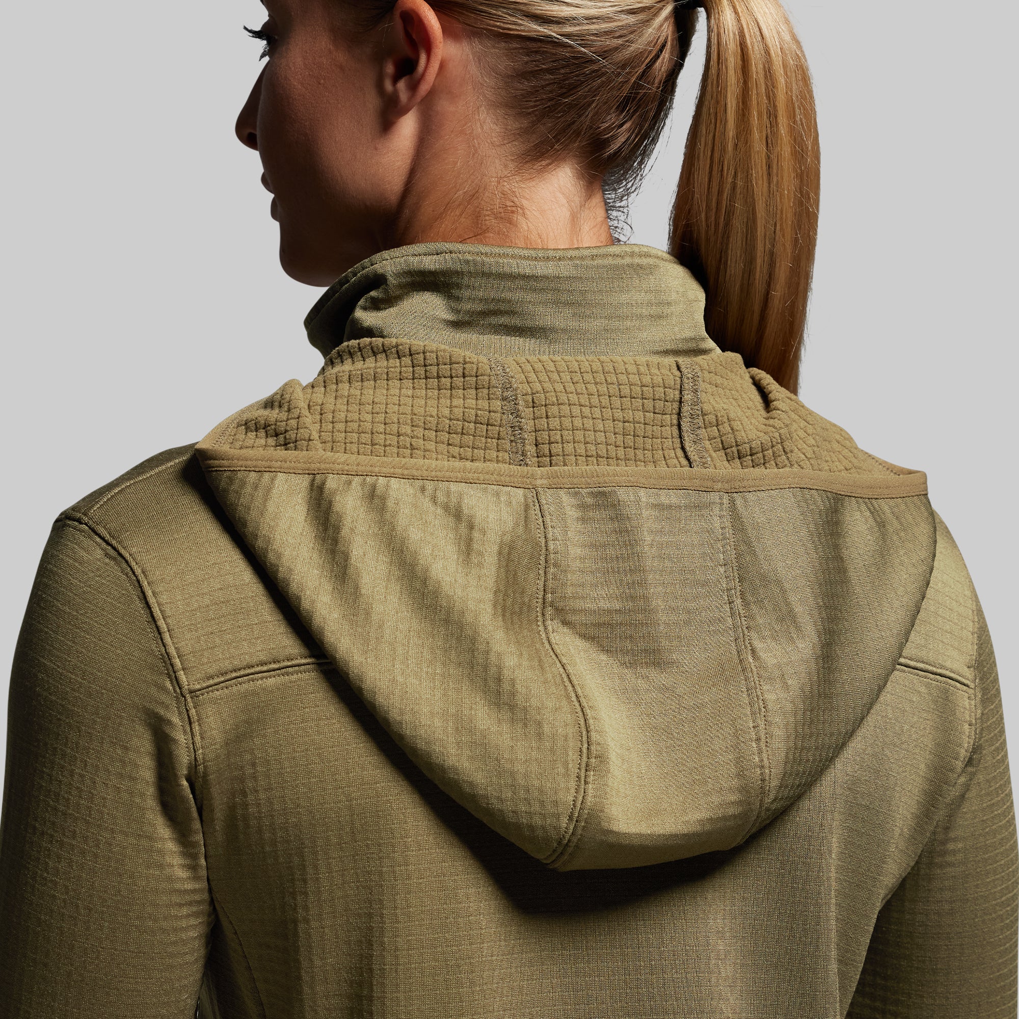 Women's Quiver Half Zip Hoodie 2.0 (OD Green) - Image 3