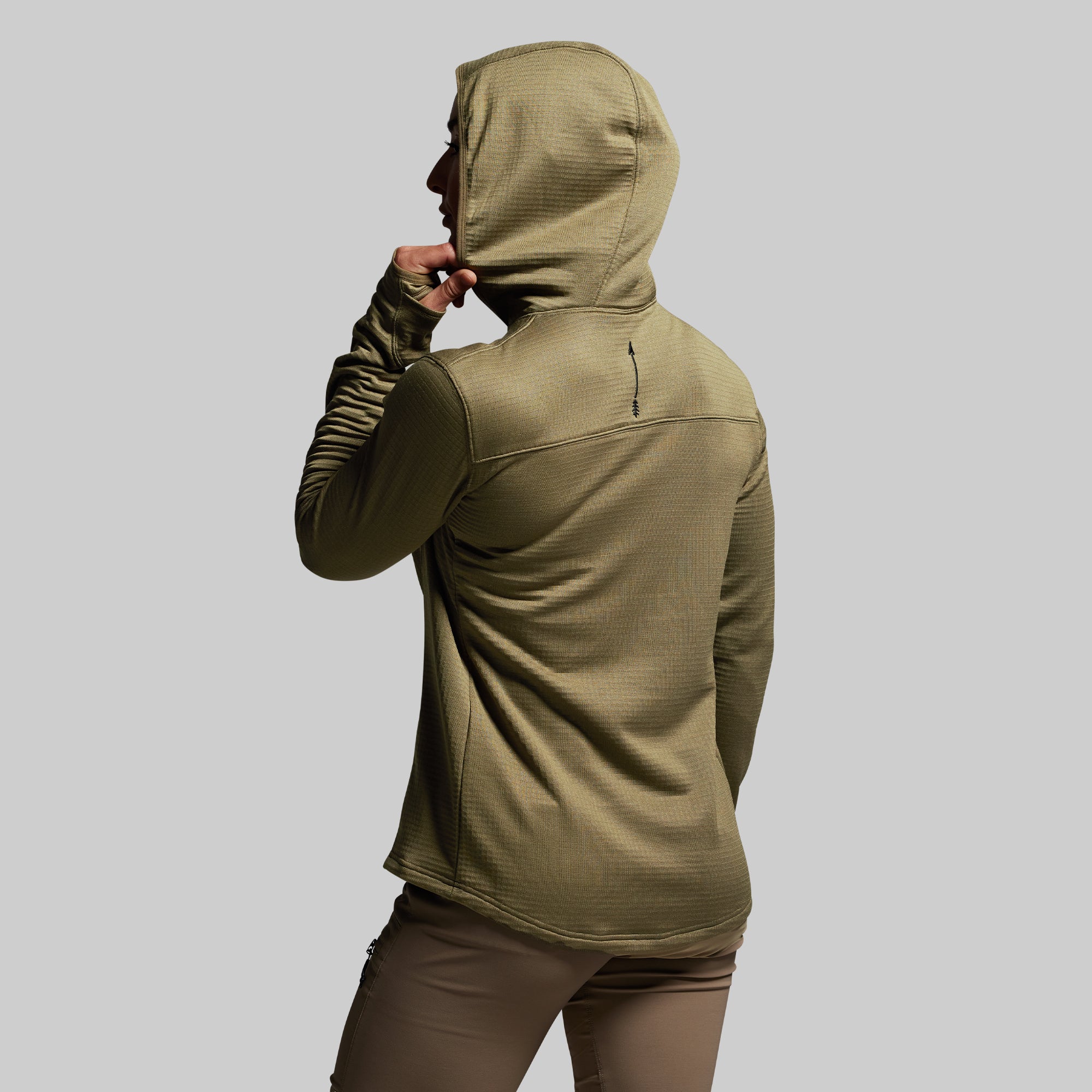 Women's Quiver Half Zip Hoodie 2.0 (OD Green) - Image 7