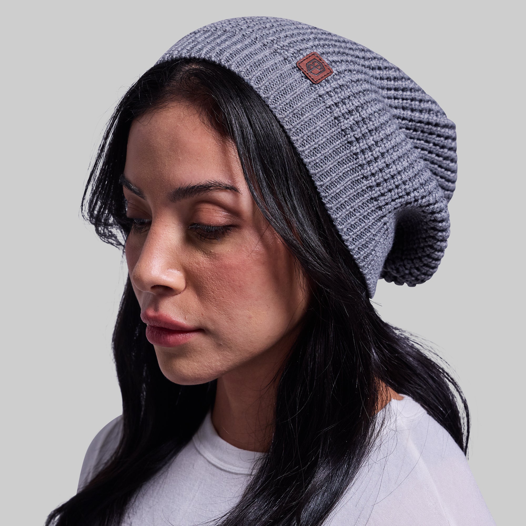 Primitive Waffle Knit Beanie (Grey) - Image 3