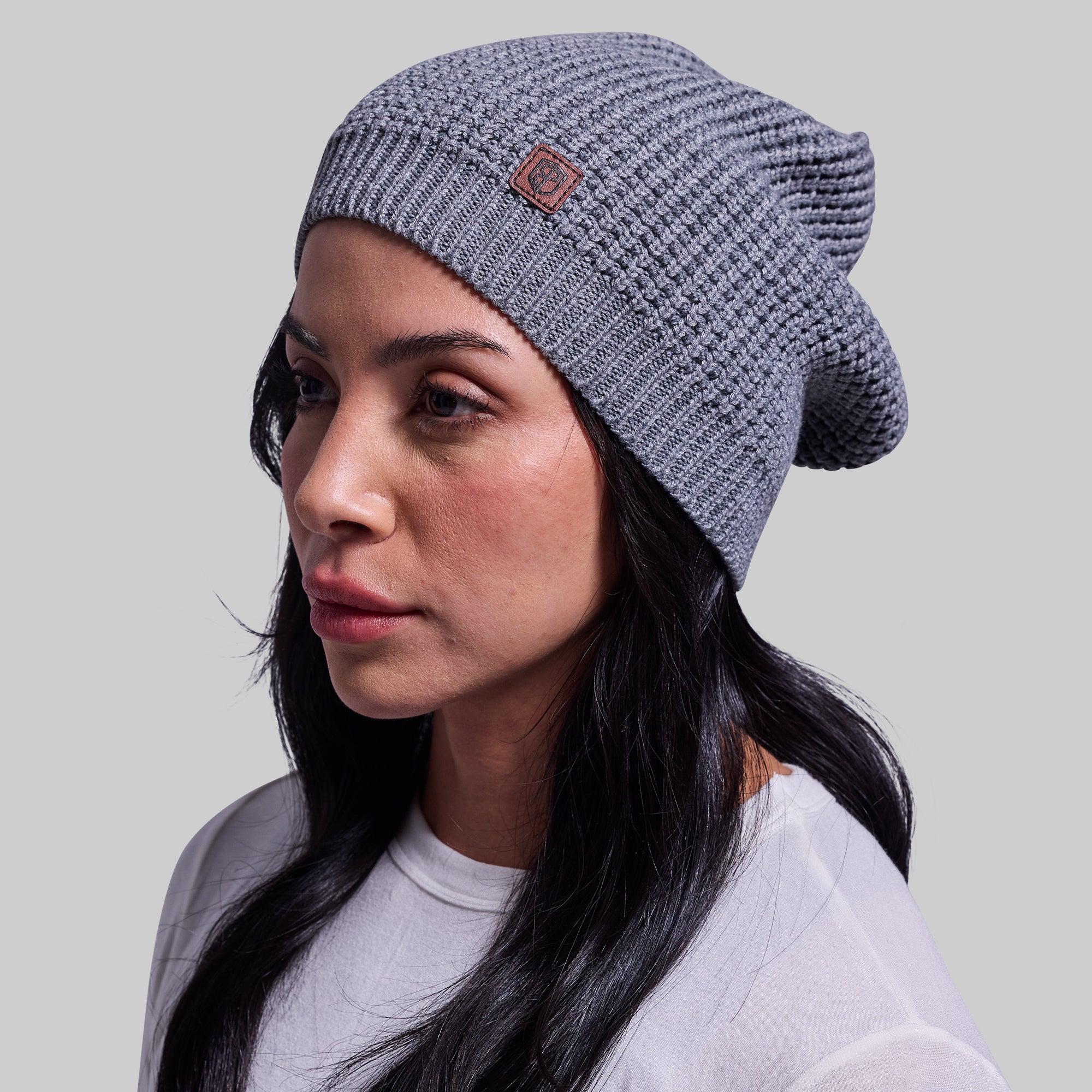 Primitive Waffle Knit Beanie (Grey) - Image 4