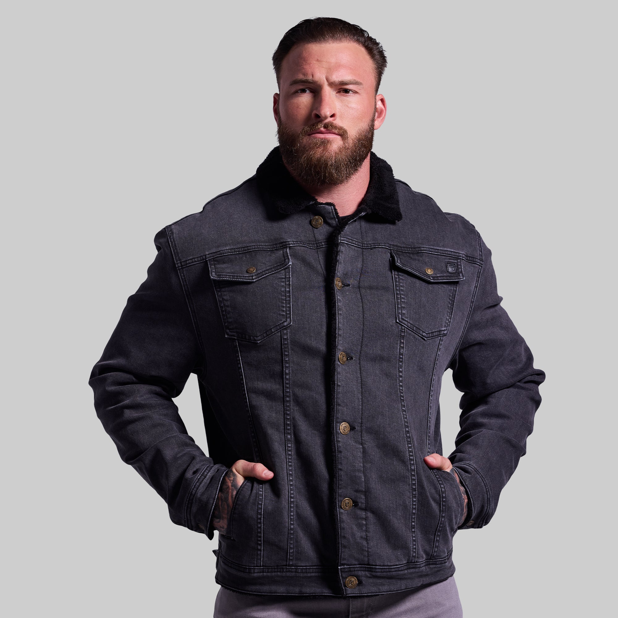 Men's FLEX Stretchy Pioneer Jacket 2.0 (Vintage Grey Wash) - Image 9