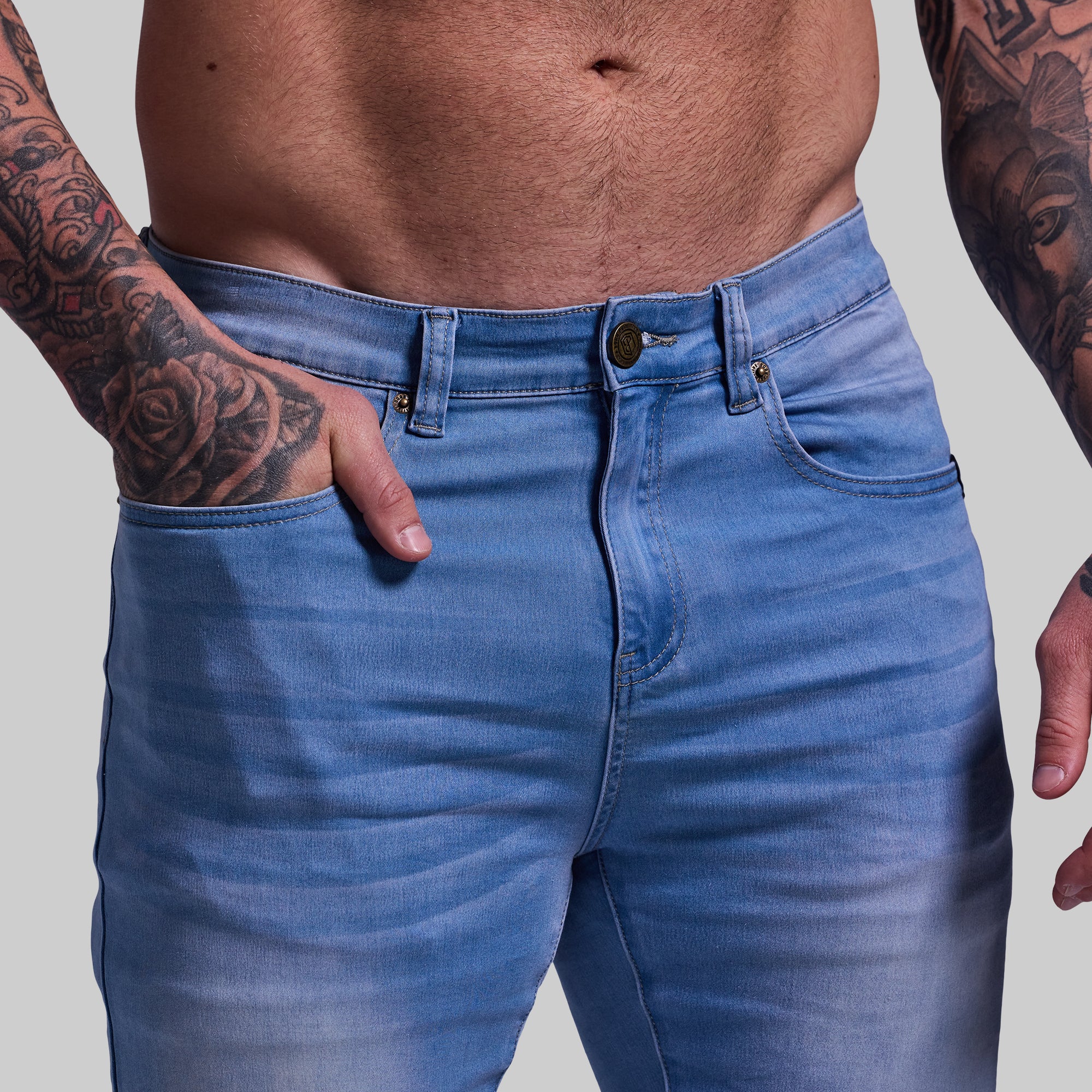 FLEX Stretchy Athletic Fit Jean (Light Wash) - Image 4